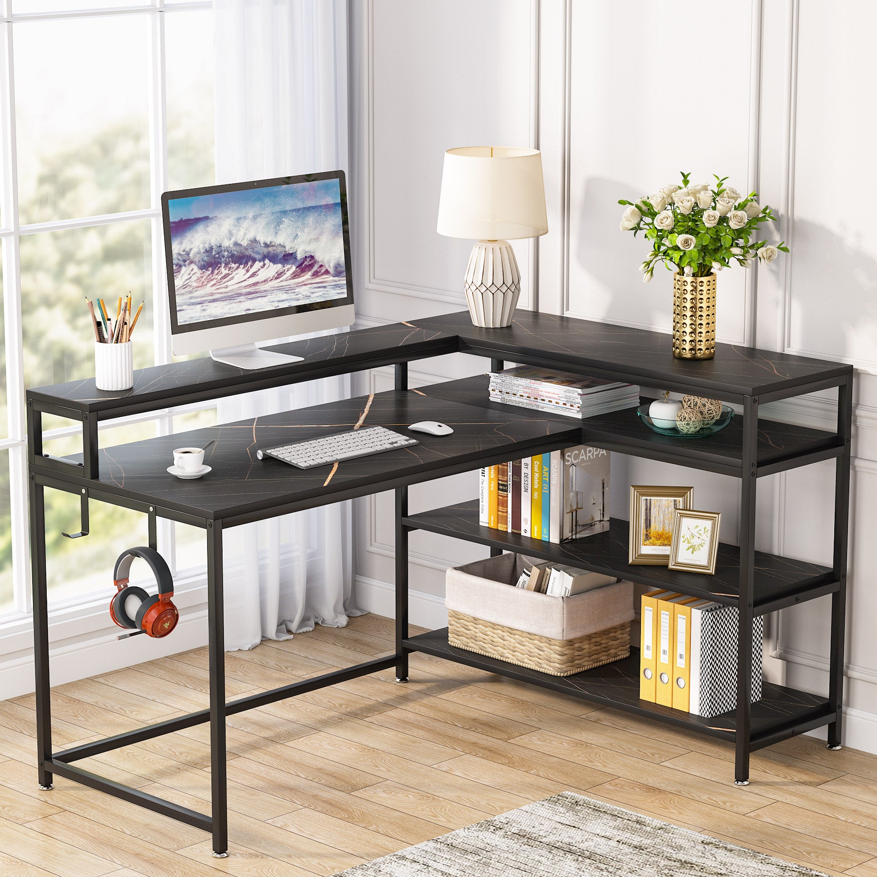 Reversible L-Shaped Desk, 53