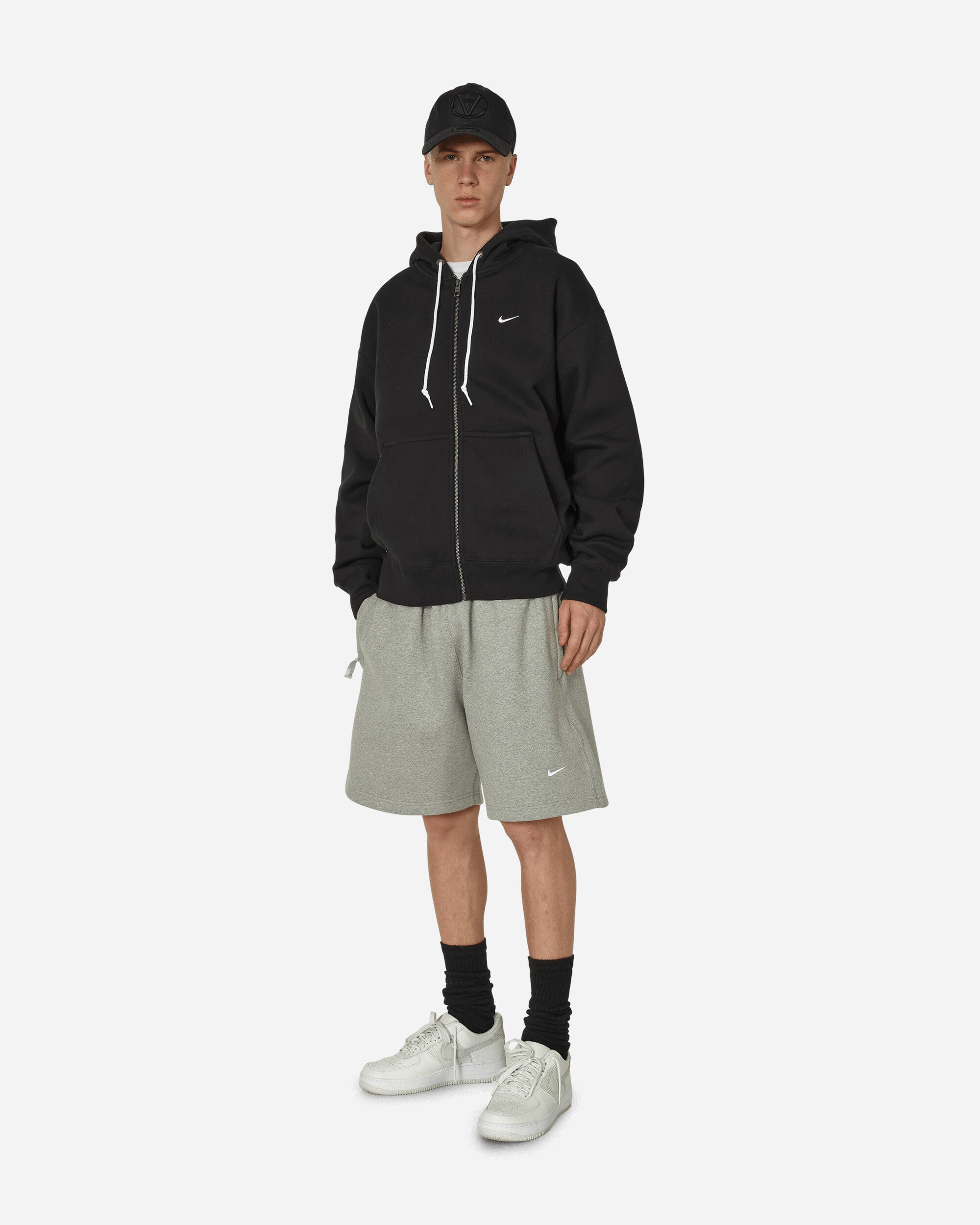 Solo Swoosh Fleece Shorts Grey Heather