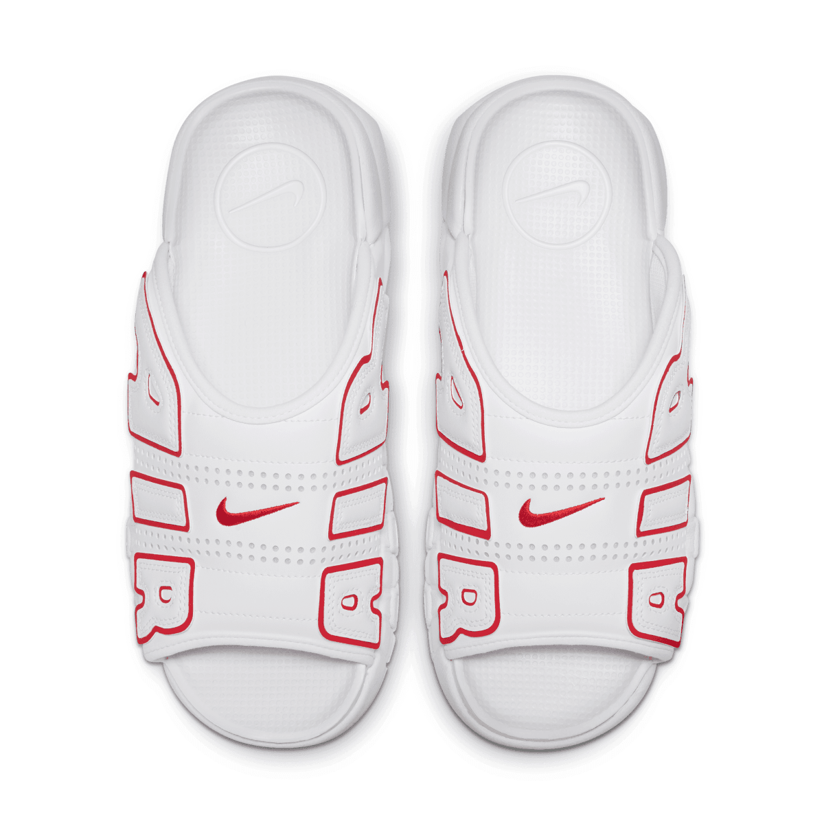 Air More Uptempo Slide 'White Red'