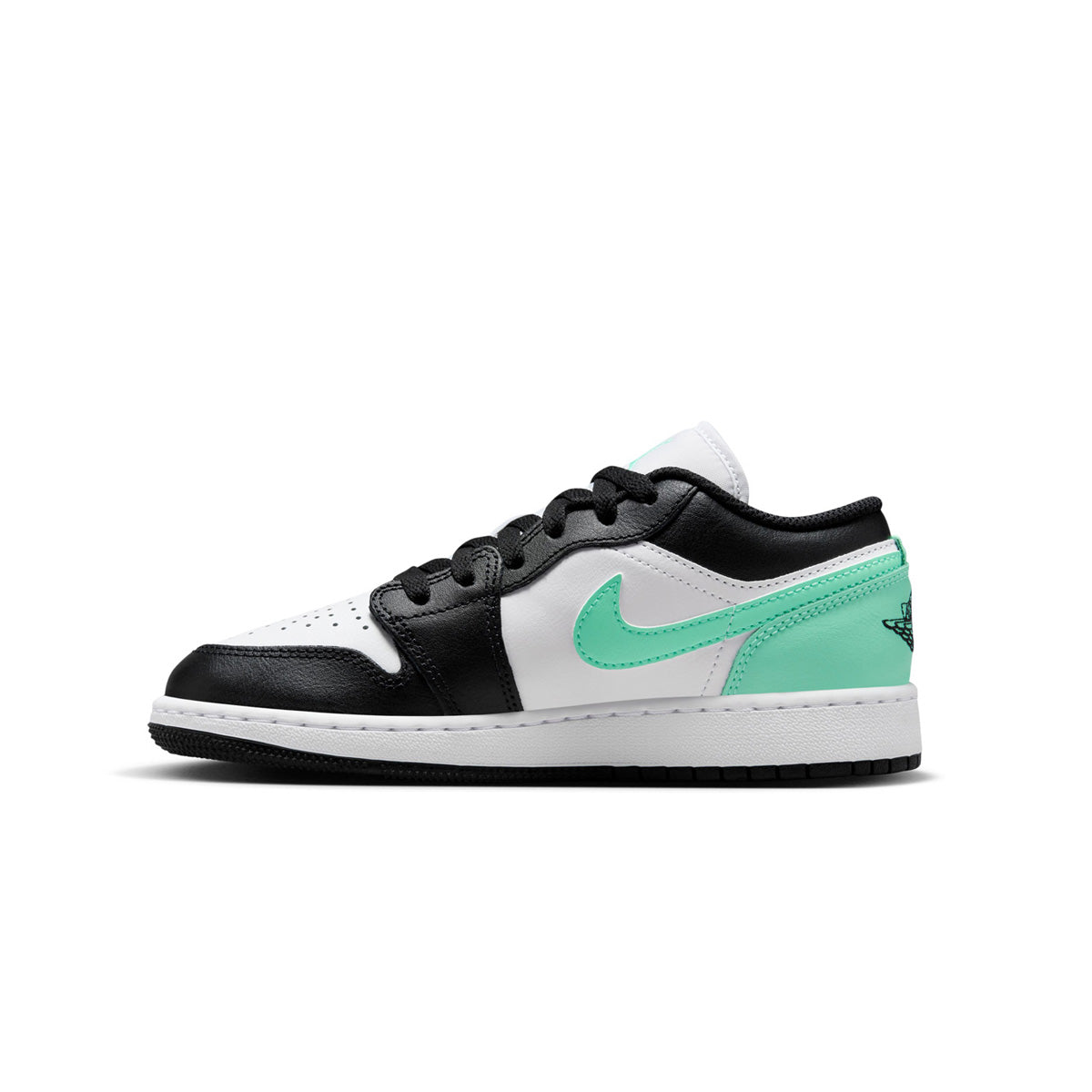 Kids Air Jordan 1 Low 'White Green Glow'