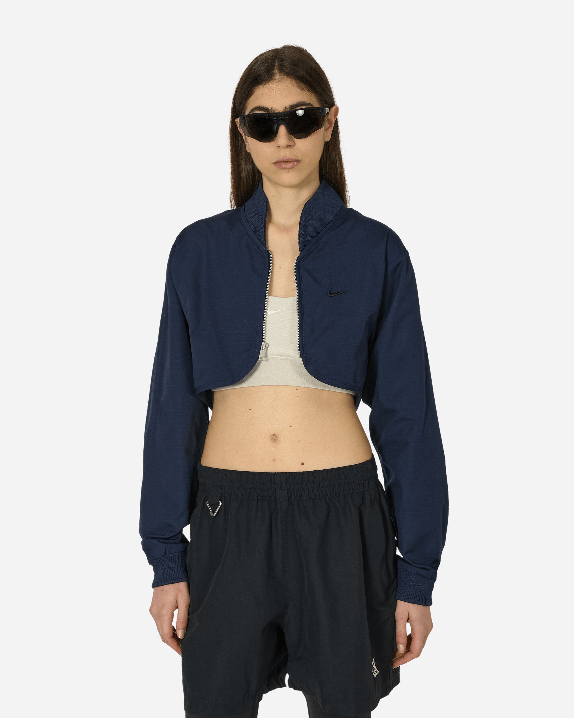 Cropped Full-Zip Jacket Obsidian