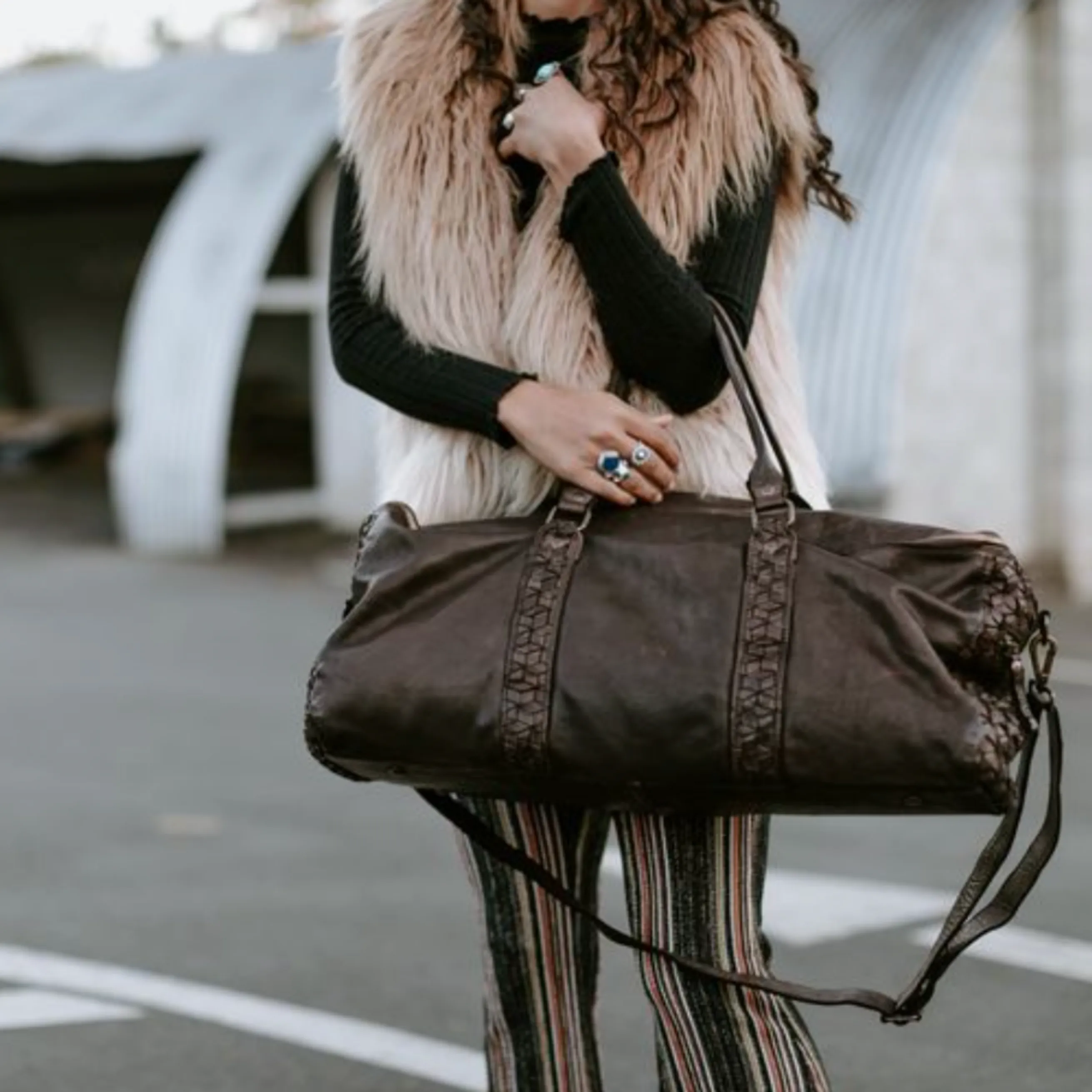 Reagan Travel Bag in Brown