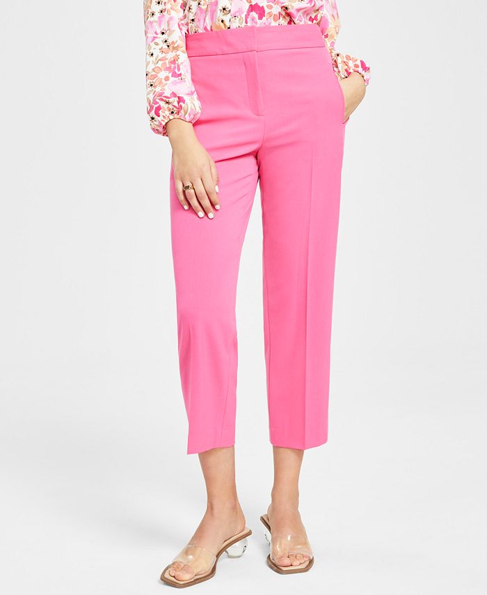 Women's Bi-Stretch Straight-Leg Ankle Pants， Created for Macy's