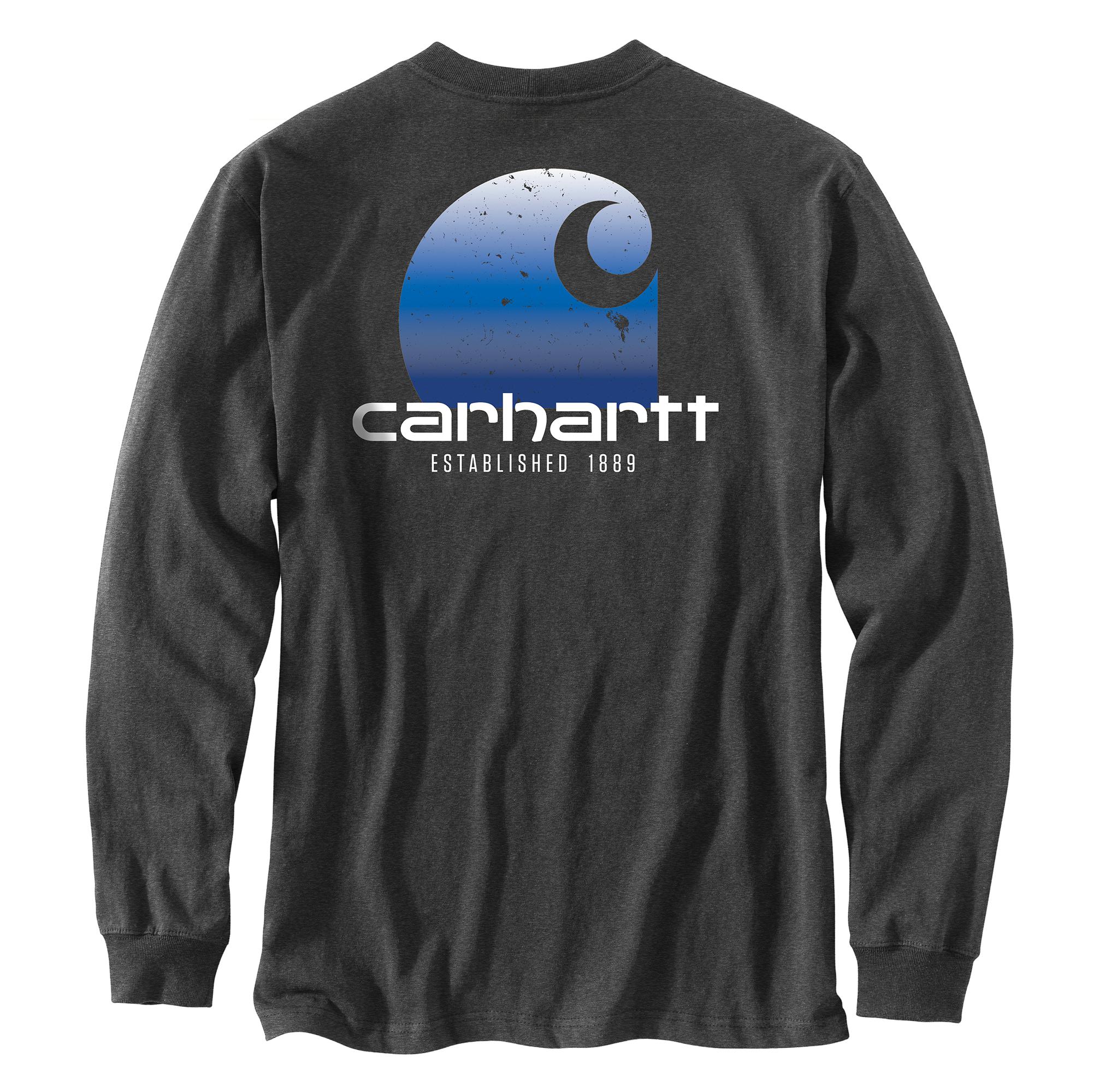 Carhartt Men's Relaxed Fit Heavyweight Long Sleeve Pocket C Graphic T-Shirt