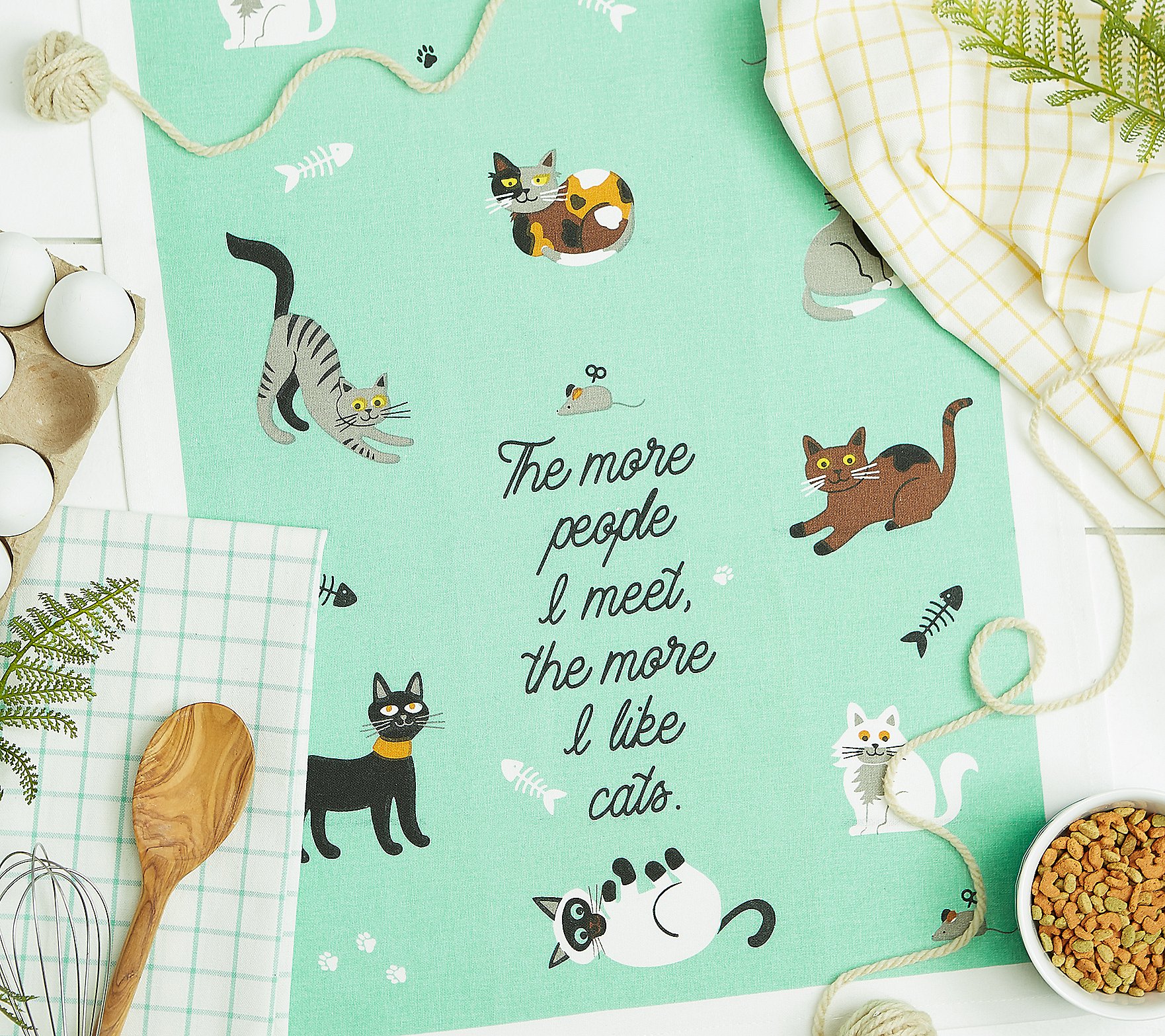 Design Imports Cat-Person Kitchen Towel Set