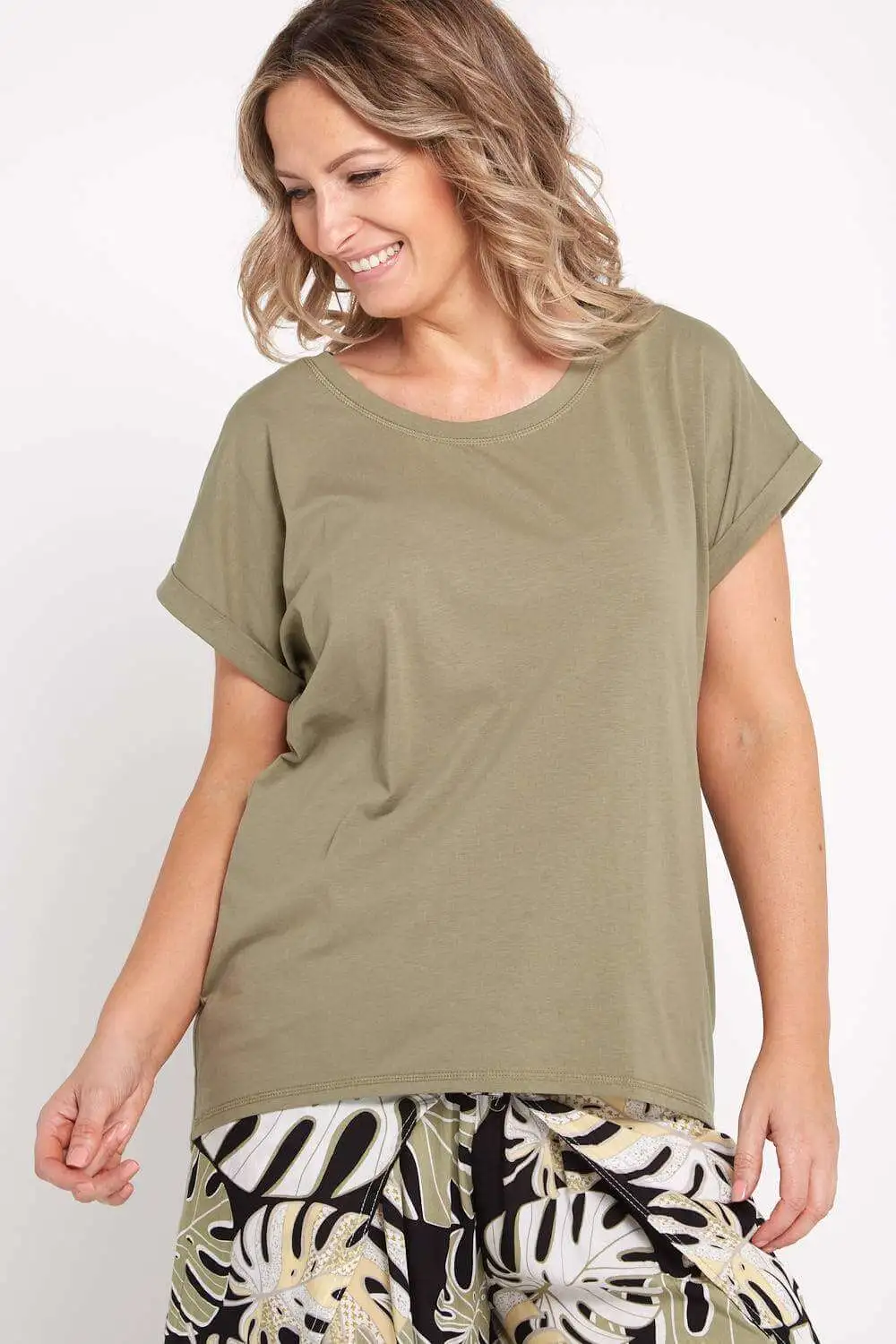 Nell Cotton Tee - Khaki