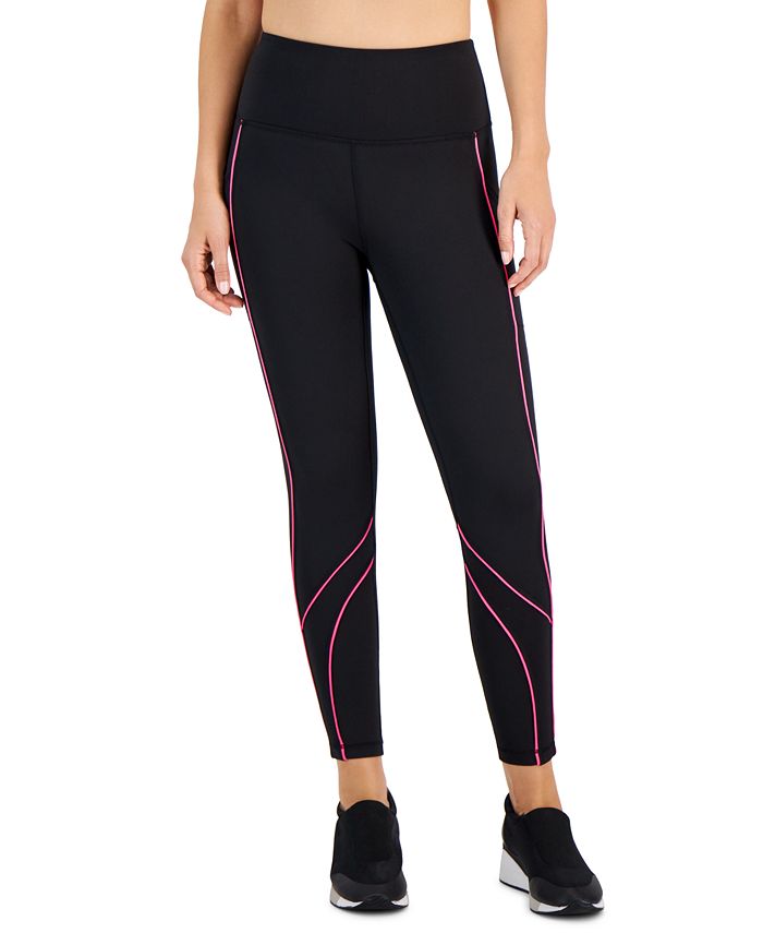 Petite Contrast Piping 7/8 Leggings， Created for Macy's
