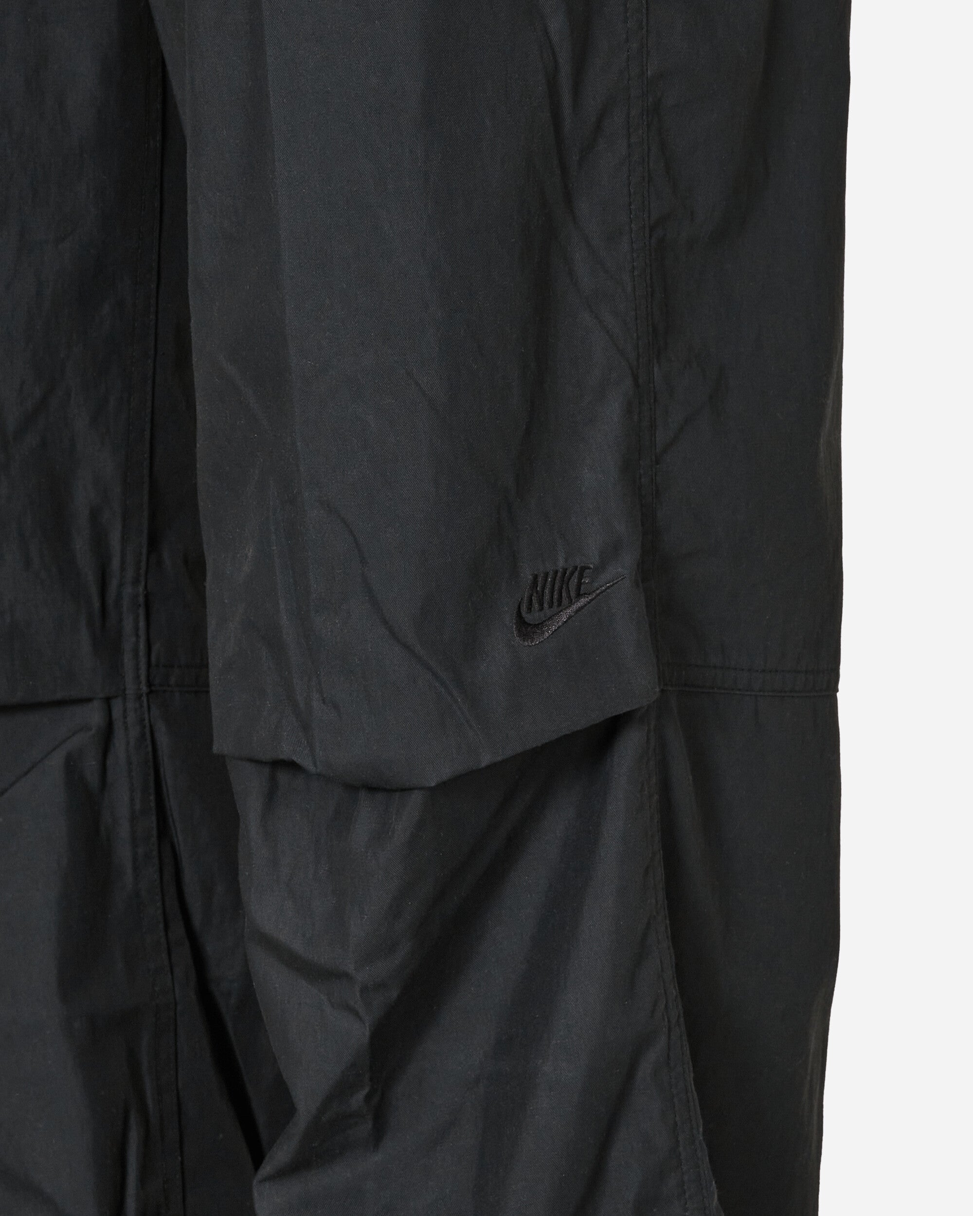 Waxed Canvas Cargo Pants Black