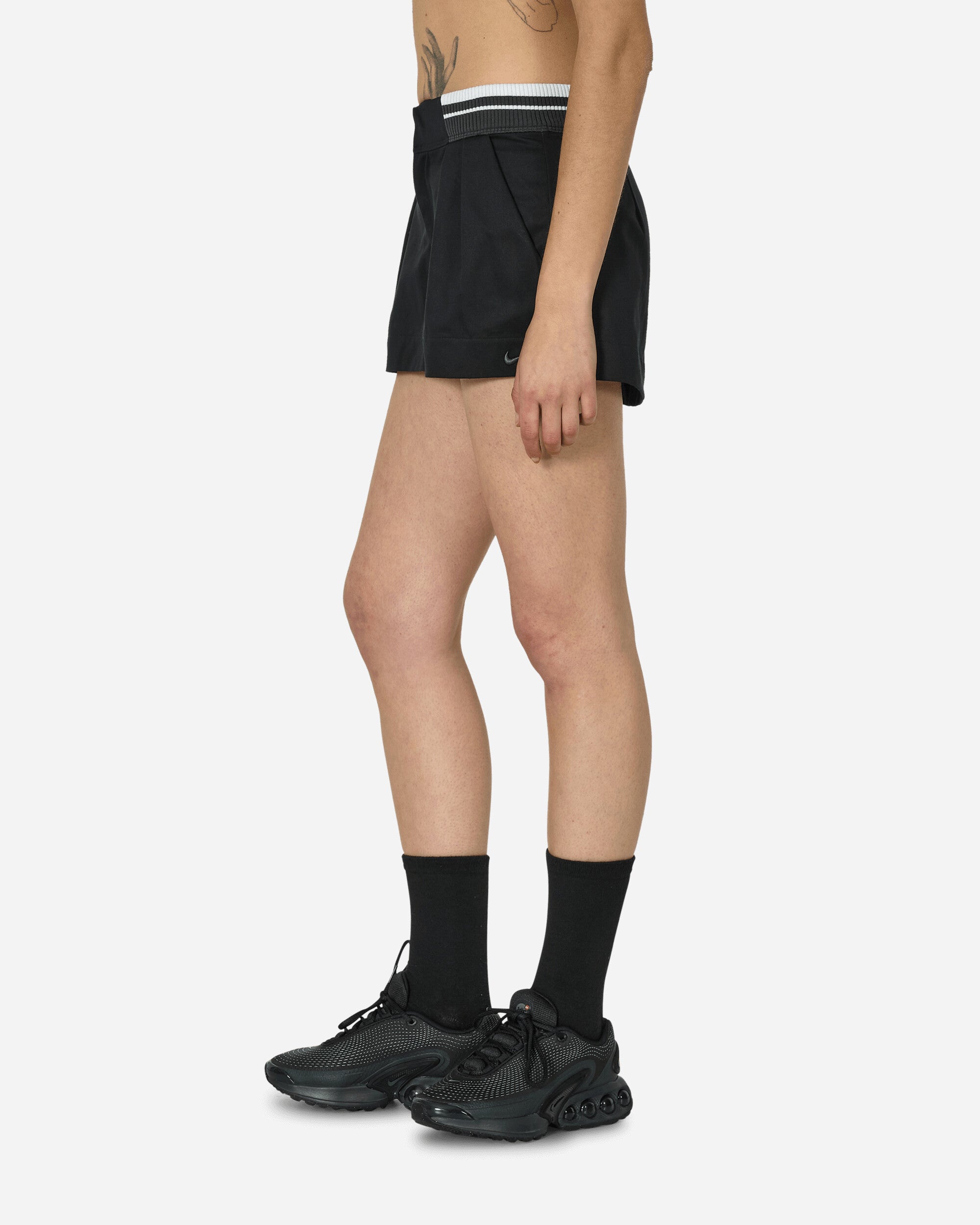 Low-Rise Canvas Mini Skirt Black