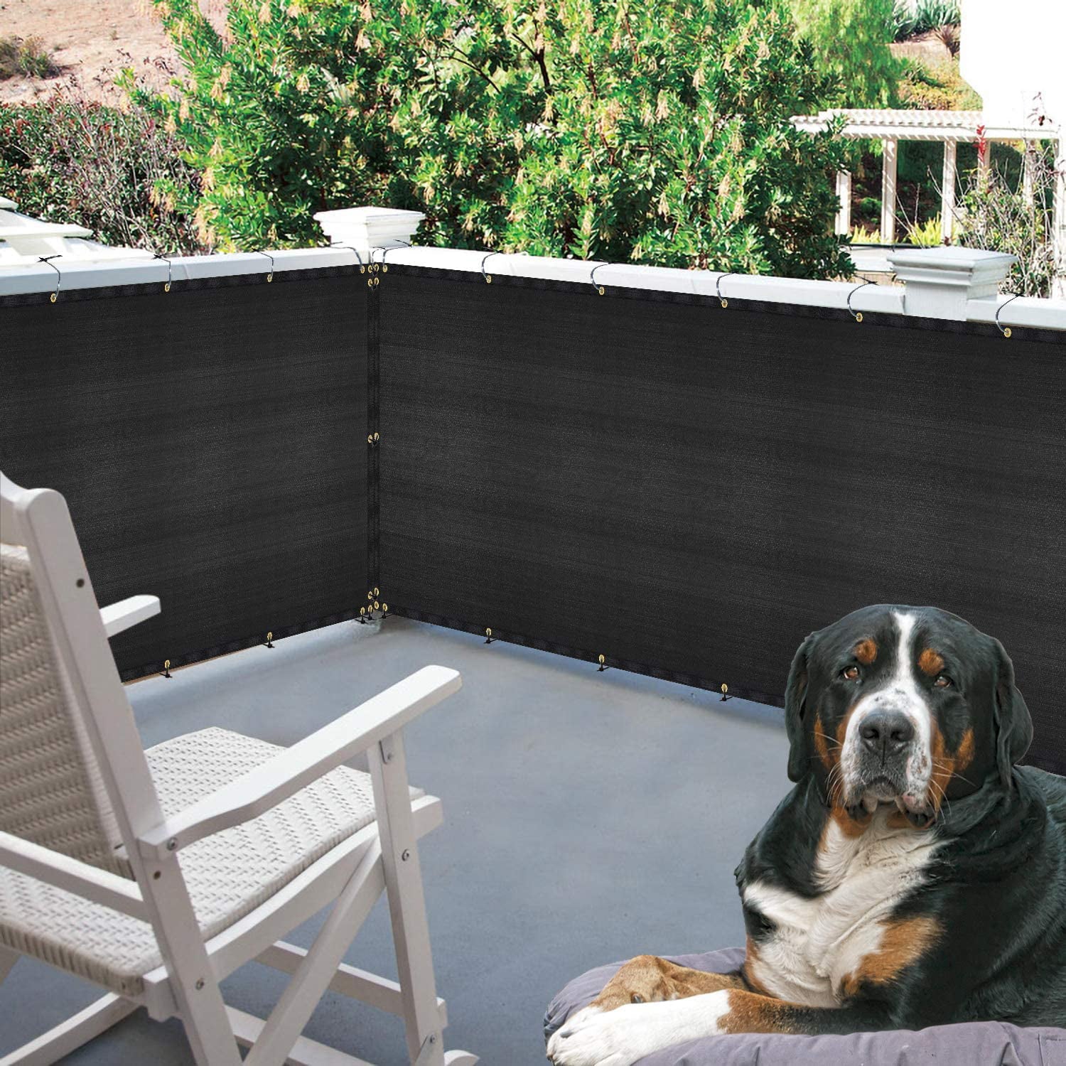 Outdoor Dog Kennel Shade Cover 90% Sunblock， 10ft x 10ft
