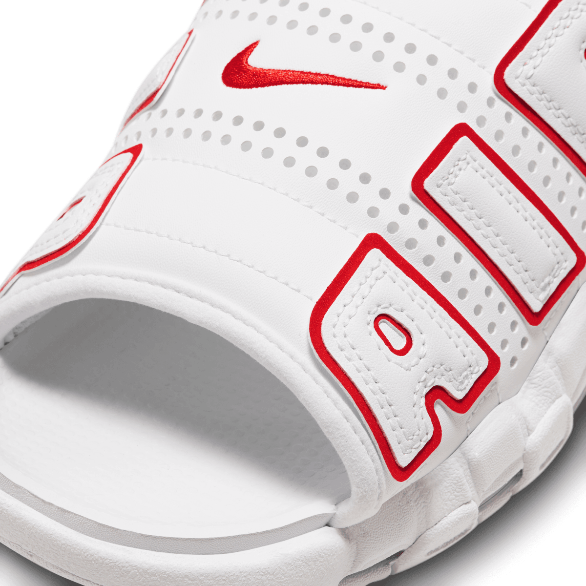 Air More Uptempo Slide 'White Red'