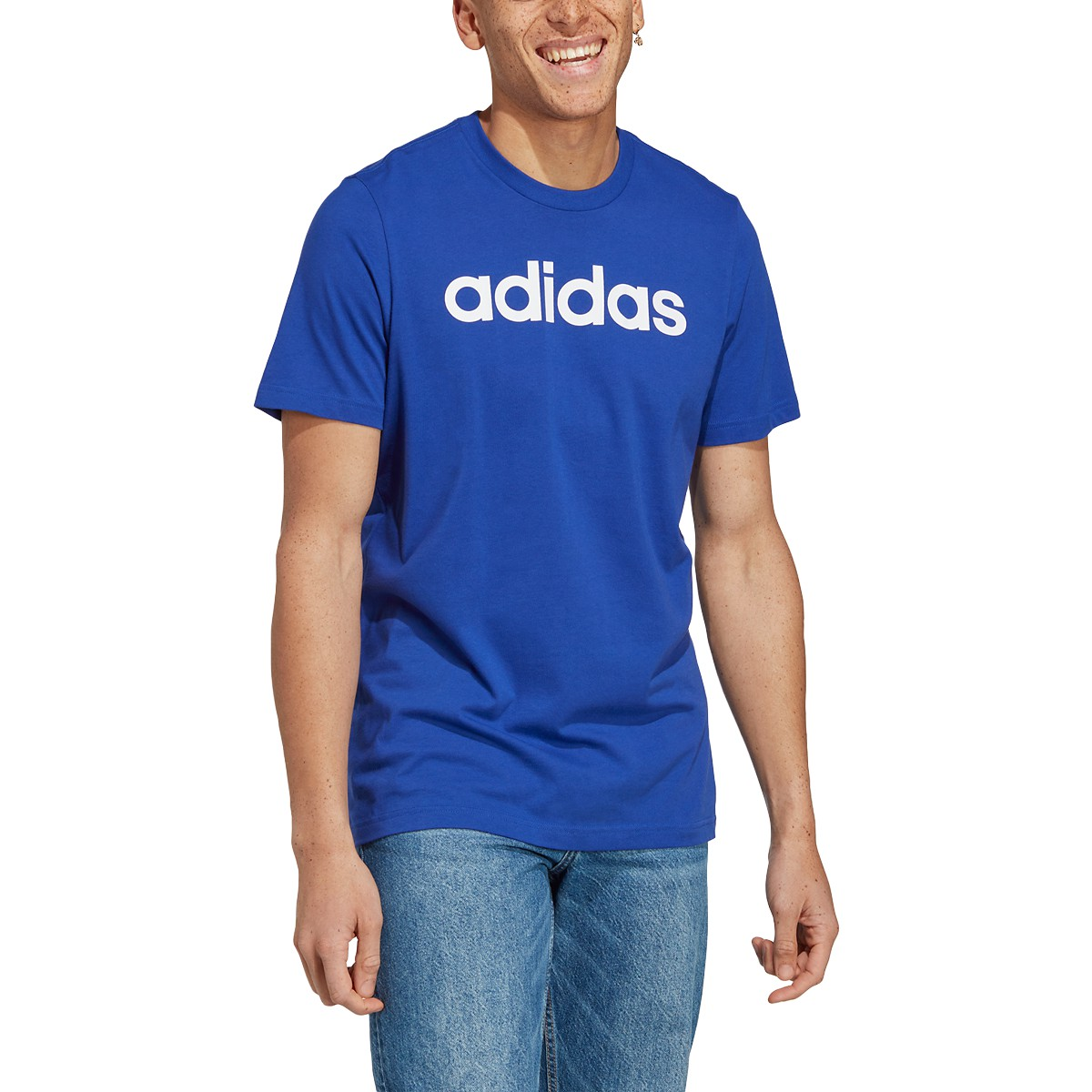 adidas Men's Essentials Single Jersey Linear Embroidered Logo T-Shirt