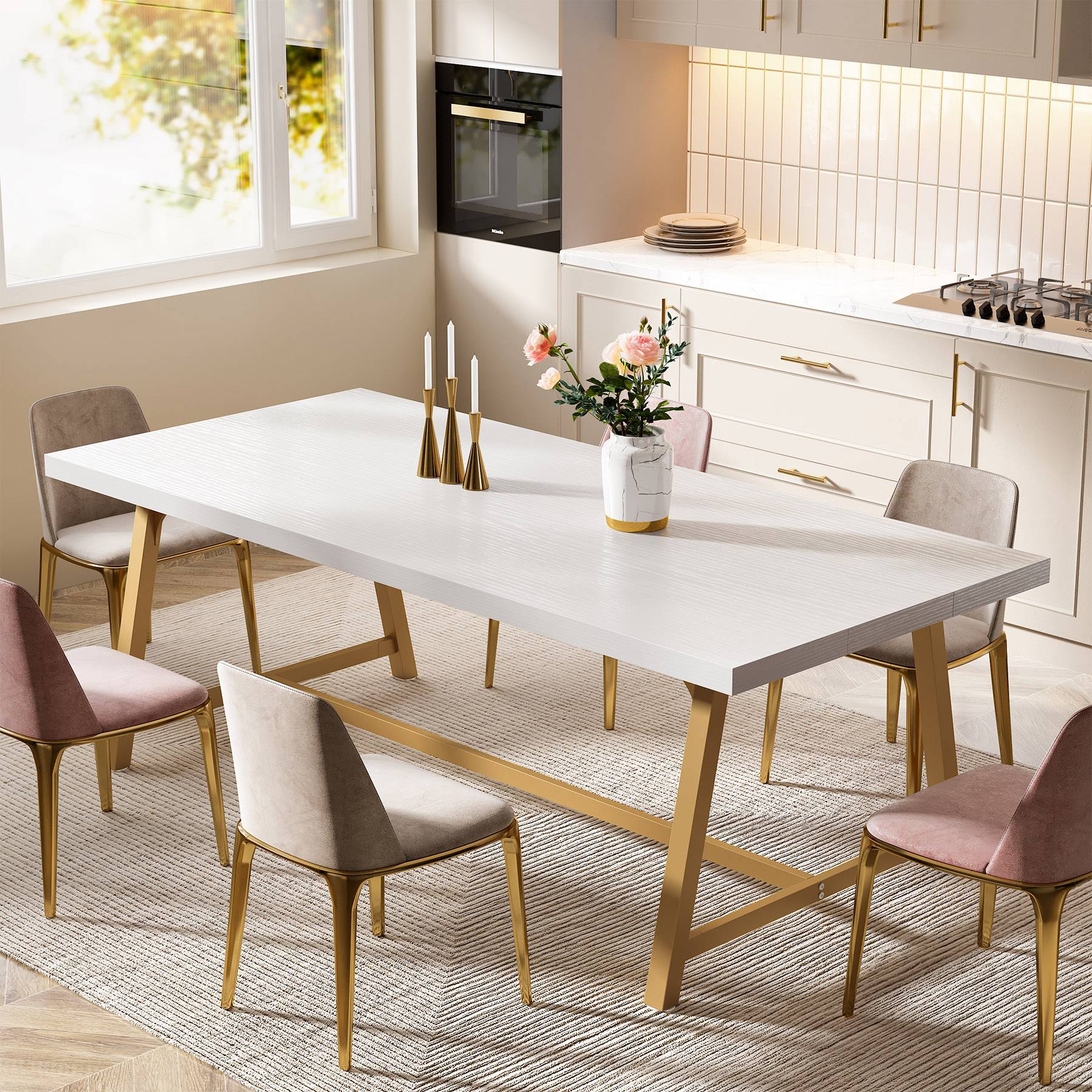 Dining Table for 8 People, 70.87