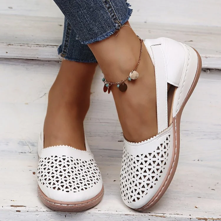 Women🧡Wedges Orthopedic Hollow Out PU Summer Vintage Sandals🧡