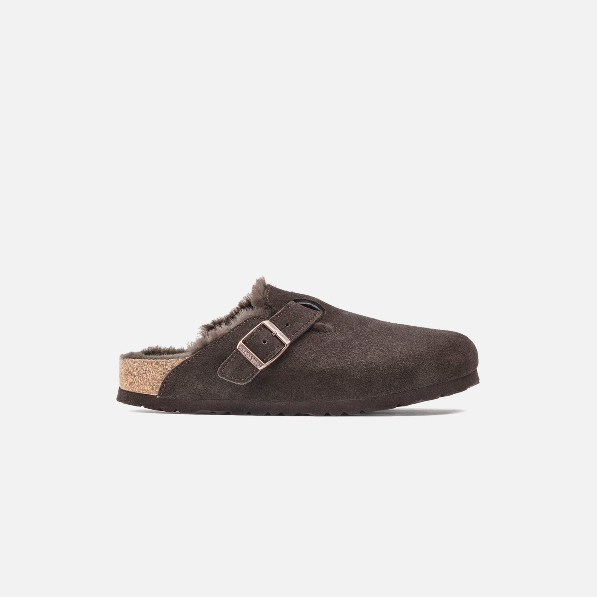 Birkenstock WMNS Boston Shearling Suede - Mocha / Mocha