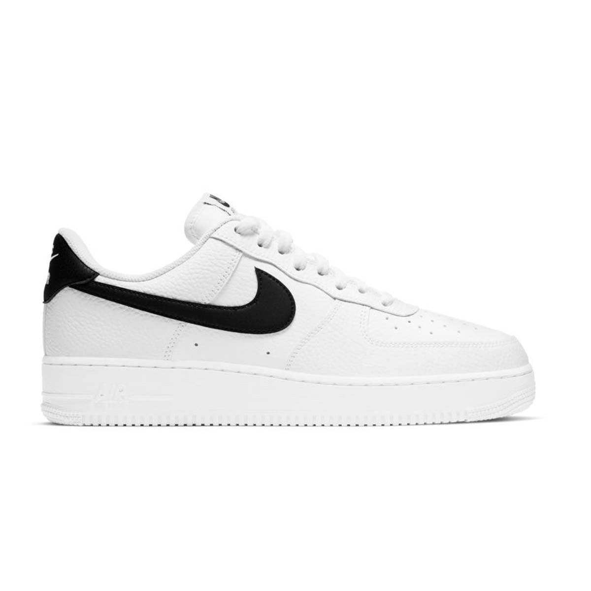 Air Force 1 '07 'White Black Pebbled Leather'