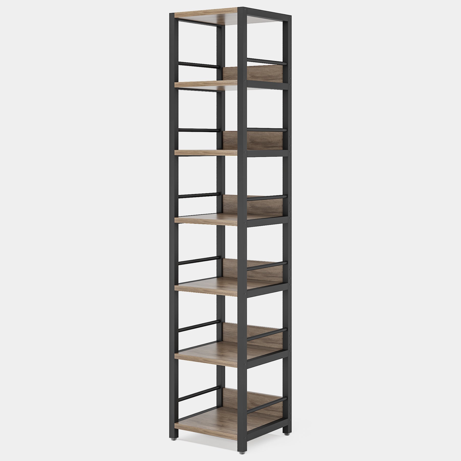 6-Tier Corner Shelf, Narrow Etagere  Bookshelf Storage Rack