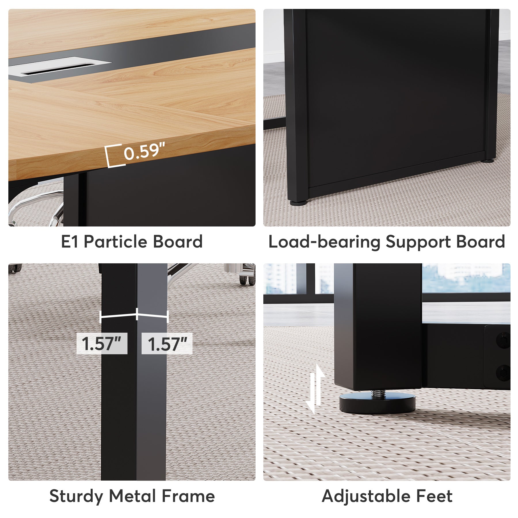 8FT Conference Table, 94.5L x 47.2W inch Large Meeting Table