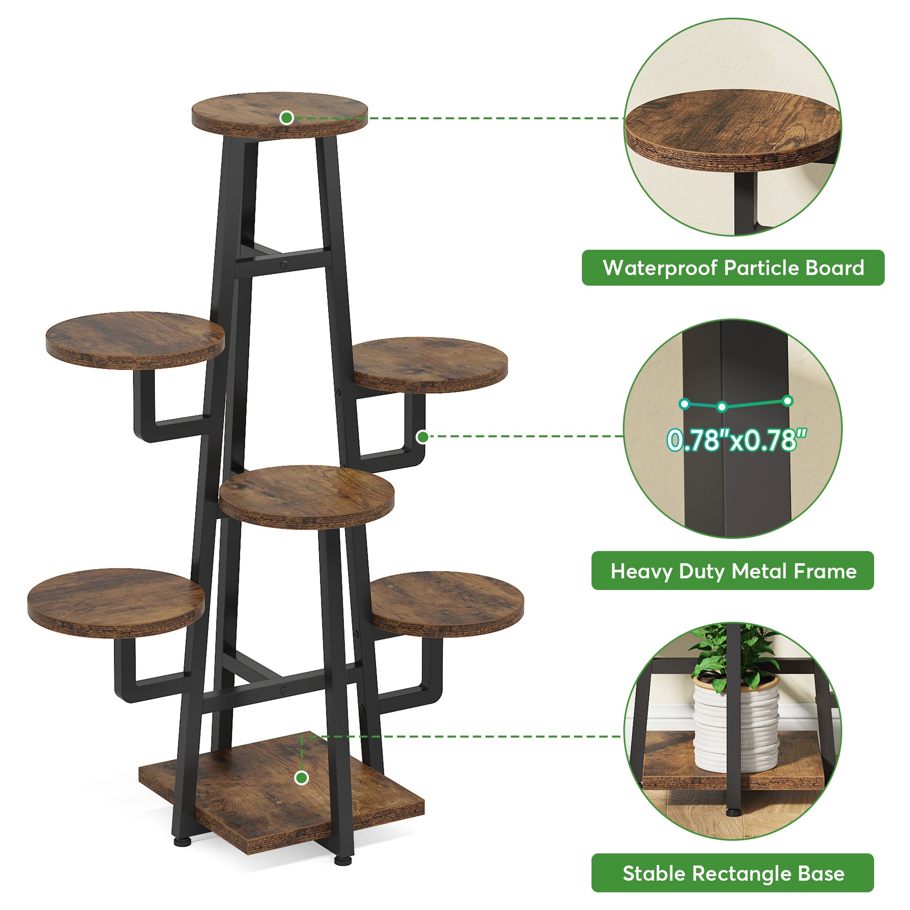 7-Tier Plant Stand, 43.3