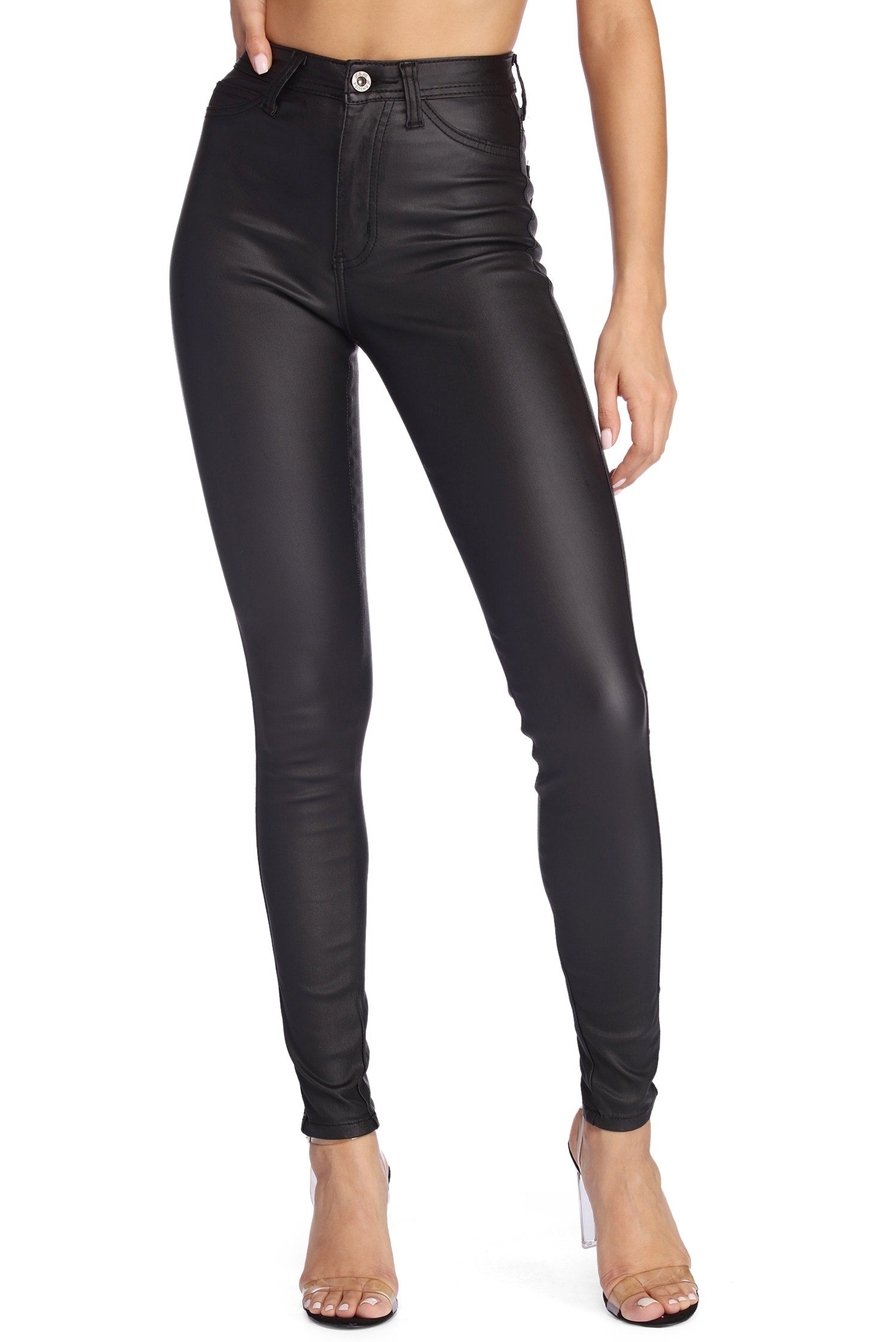 Stand Out Coated Skinny Pants