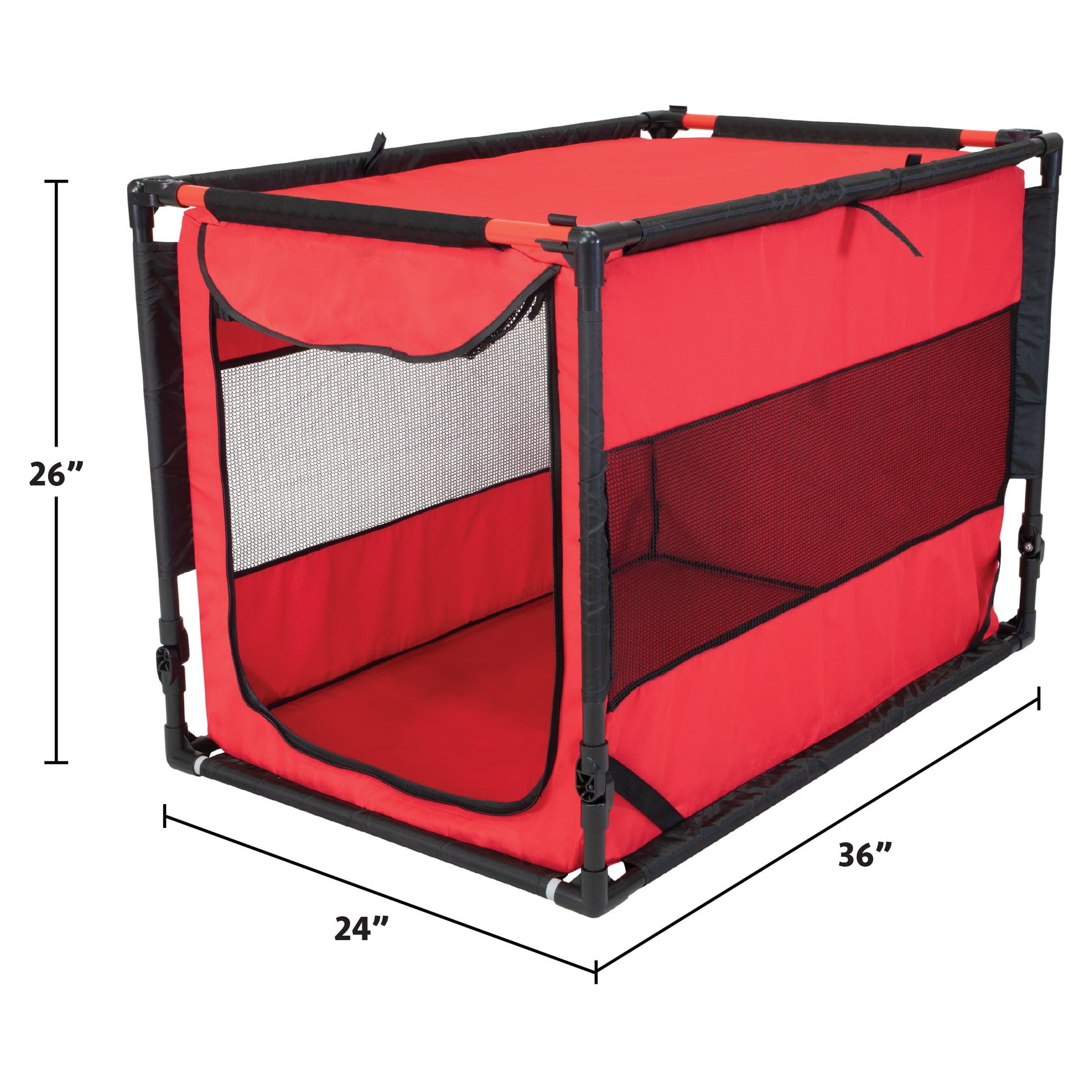 Vibrant Life Large Portable Dog Kennel， Red