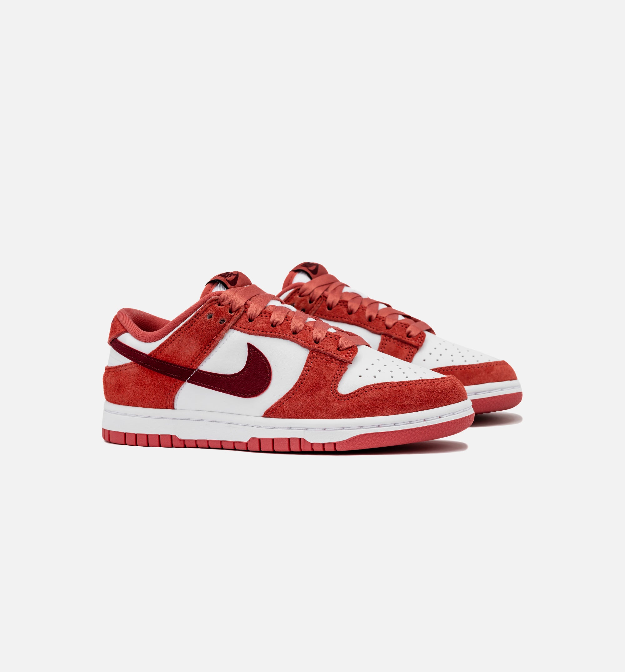 Dunk Low Valentines Day Womens Lifestyle Shoe - White/Adobe/Dragon Red/Team Red