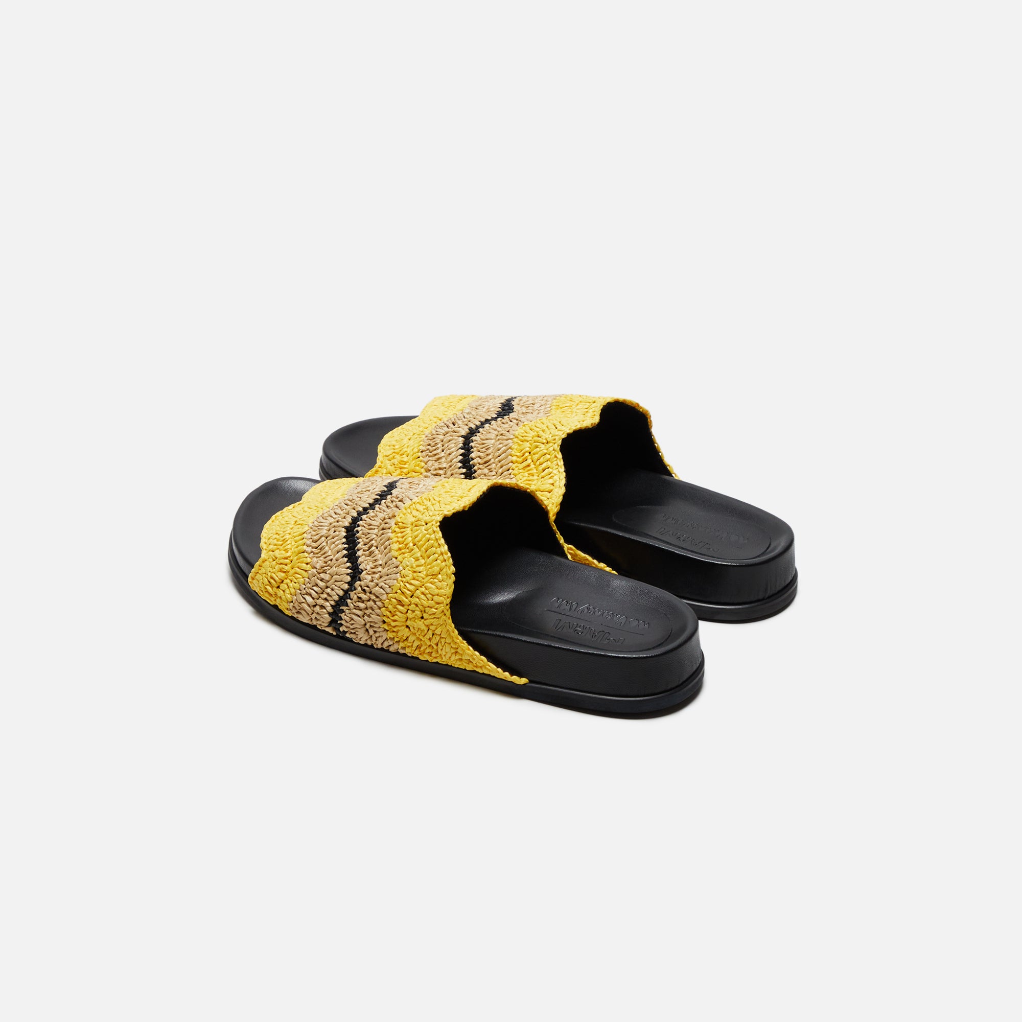 Marni x No Vacancy Inn Slide Rafia Waves - Sun / Natural