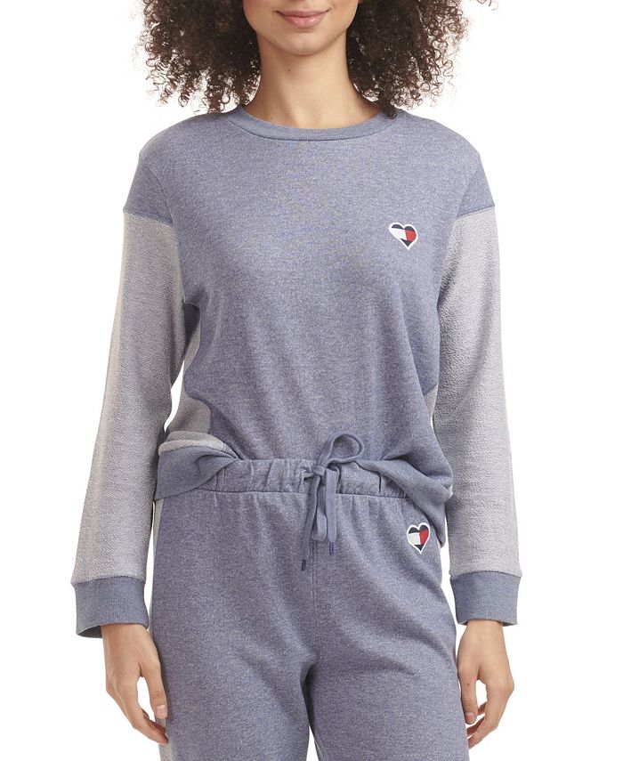 Women's Knit Cotton Logo Sleep Pullover