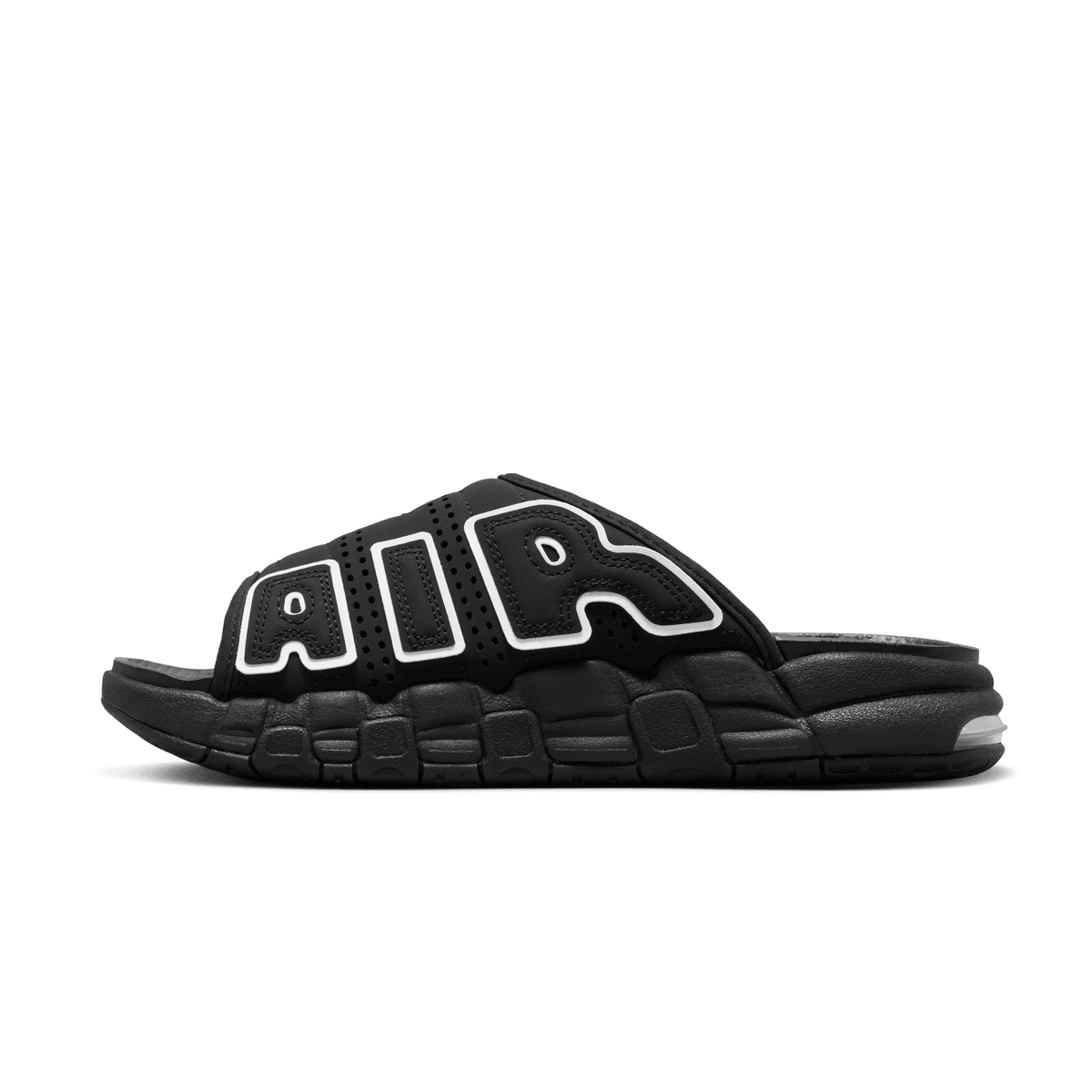 Wmns Air More Uptempo Slide 'Black White'