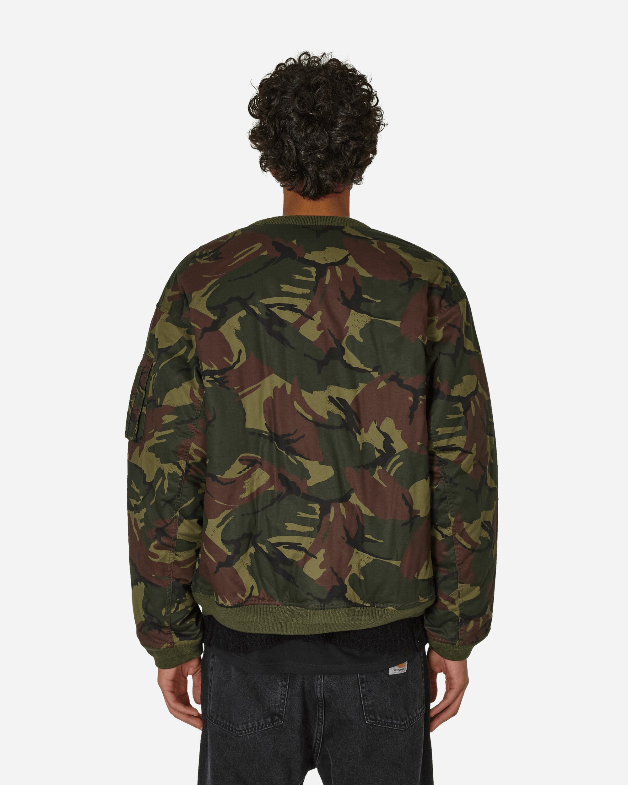 Woven MA1 Flight Jacket Camo Medium Olive / Black