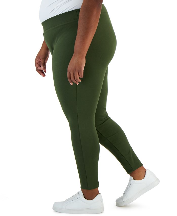 Plus Size Skinny Pull-On Ponte Pants， Created for Macy's