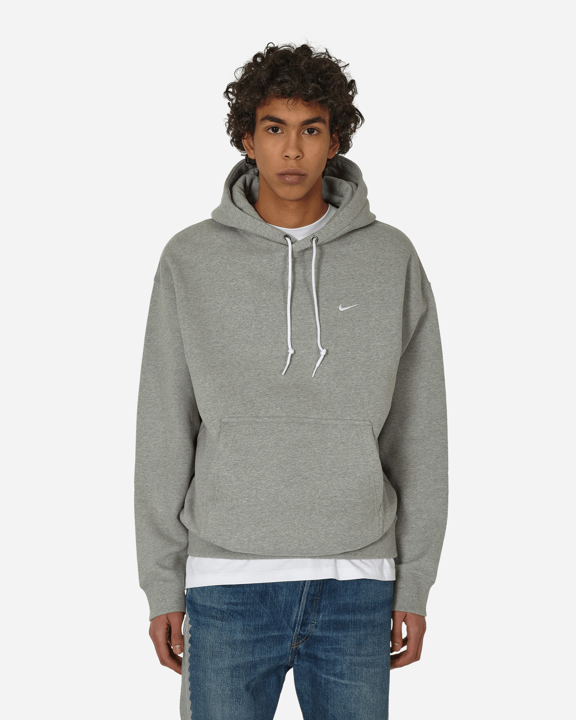 Solo Swoosh Hooded Sweatshirt Dark Grey Heather