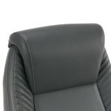 Serta iComfort i6000 Series Ergonomic Bonded Leather High-Back Manager Chair， Gray/Silver