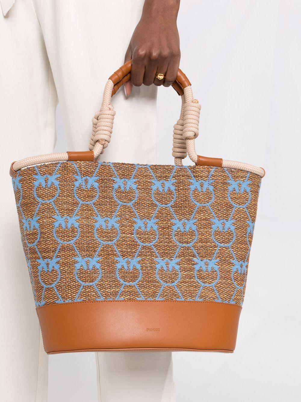 Borsa tote con ricamo