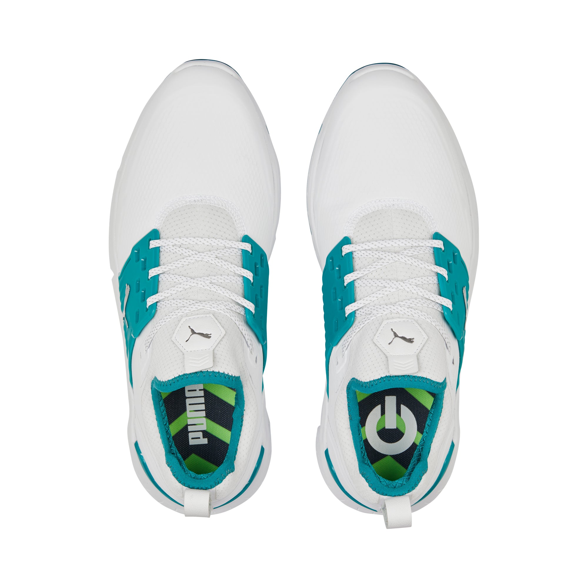 IGNITE ARTICULATE Golf Shoes | Puma White / Puma Silver / Green Lagoon