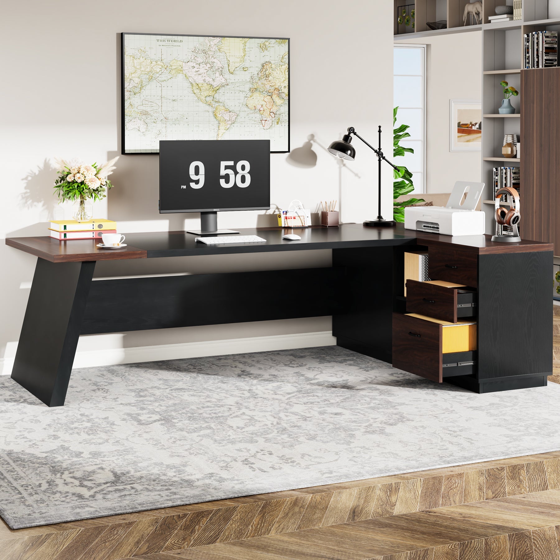 L-Shaped Executive Desk, 78