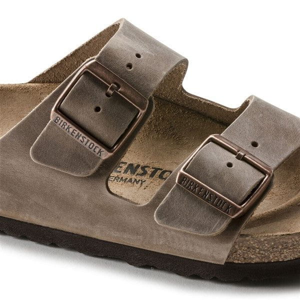 BIRKENSTOCK ARIZONA OILED LEATHER SLIDES_ WOMEN