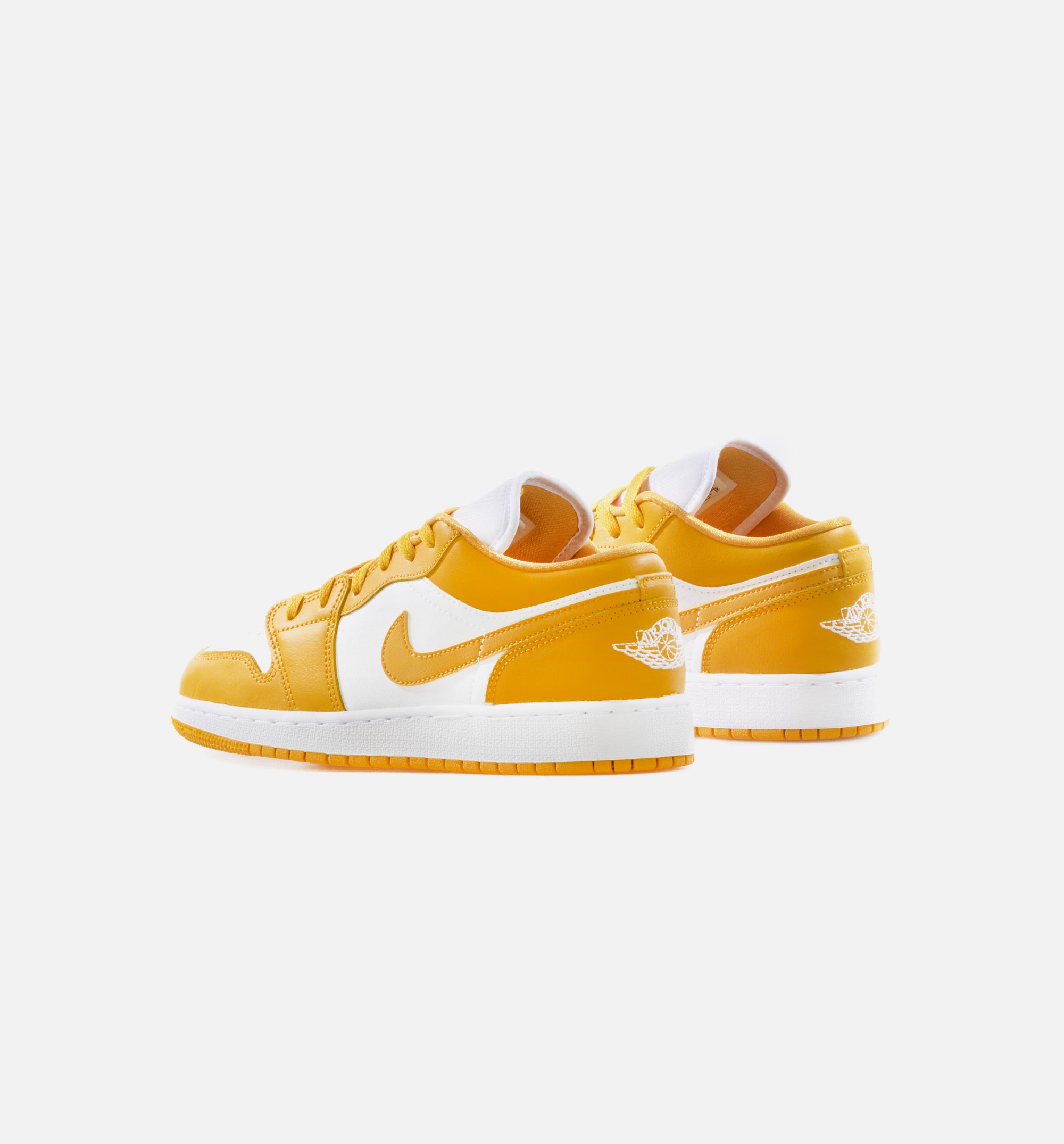 Air Jordan 1 Low Grade School Lifestyle Shoe - White/Yellow Limit One Per Customer