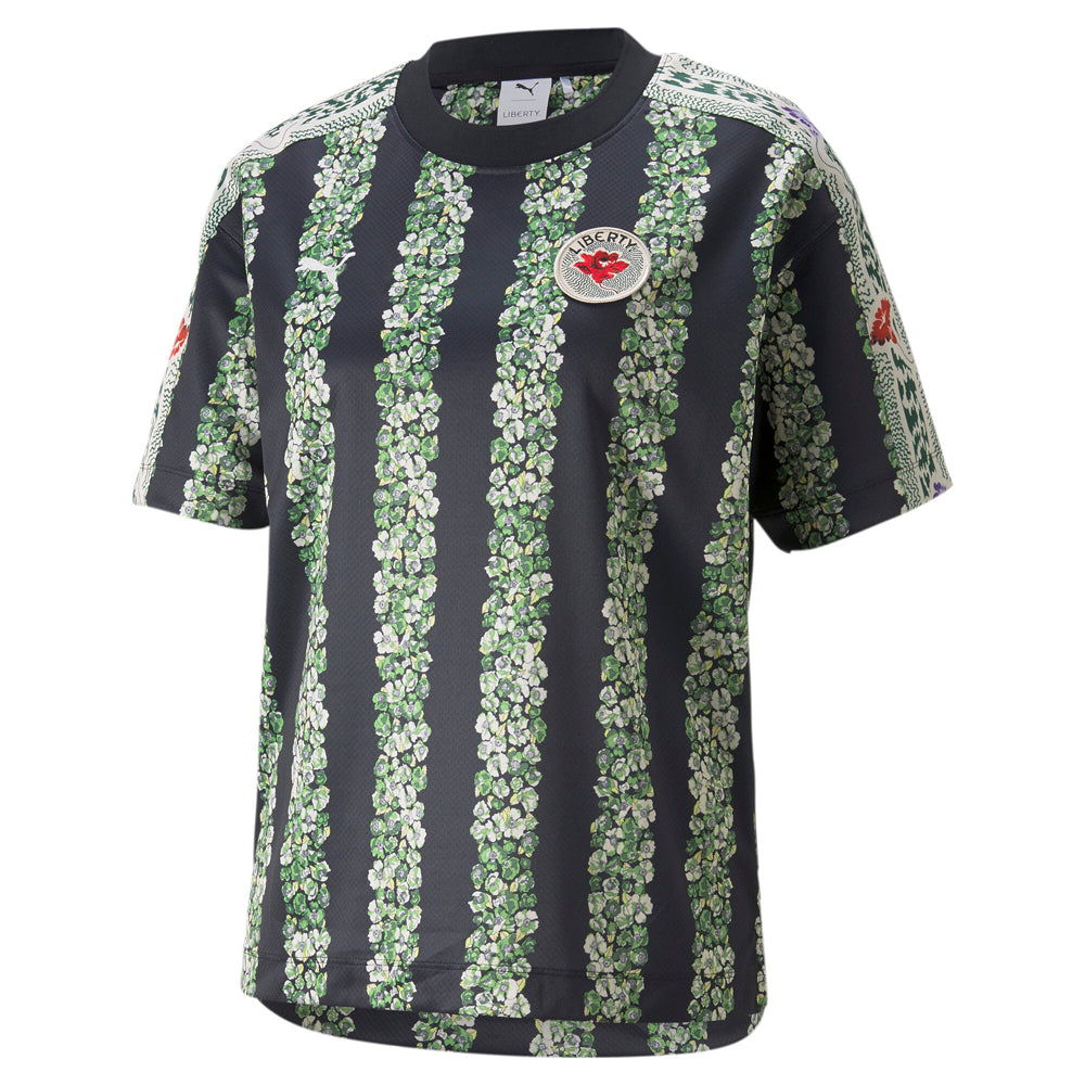 Liberty X Floral Crew Neck Short Sleeve Soccer Jersey