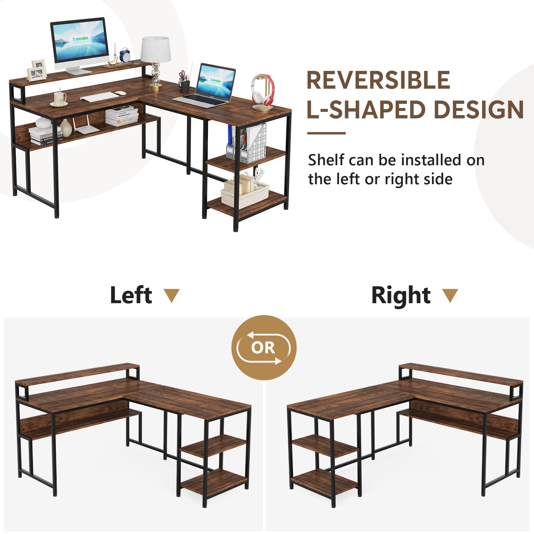 Reversible L-Shaped Desk, 59