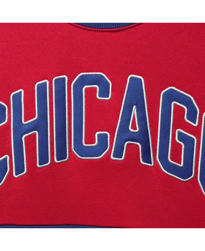 Women's Red-Royal Chicago White Sox Baseline Raglan Historic Logo Pullover Sweatshirt