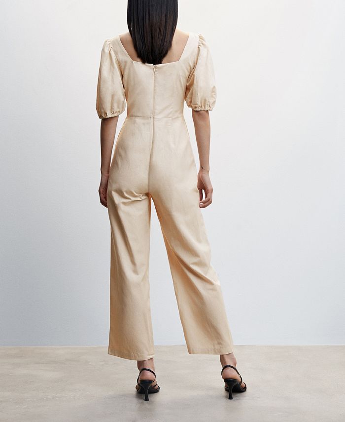 Women's Puffed Sleeves Jumpsuit