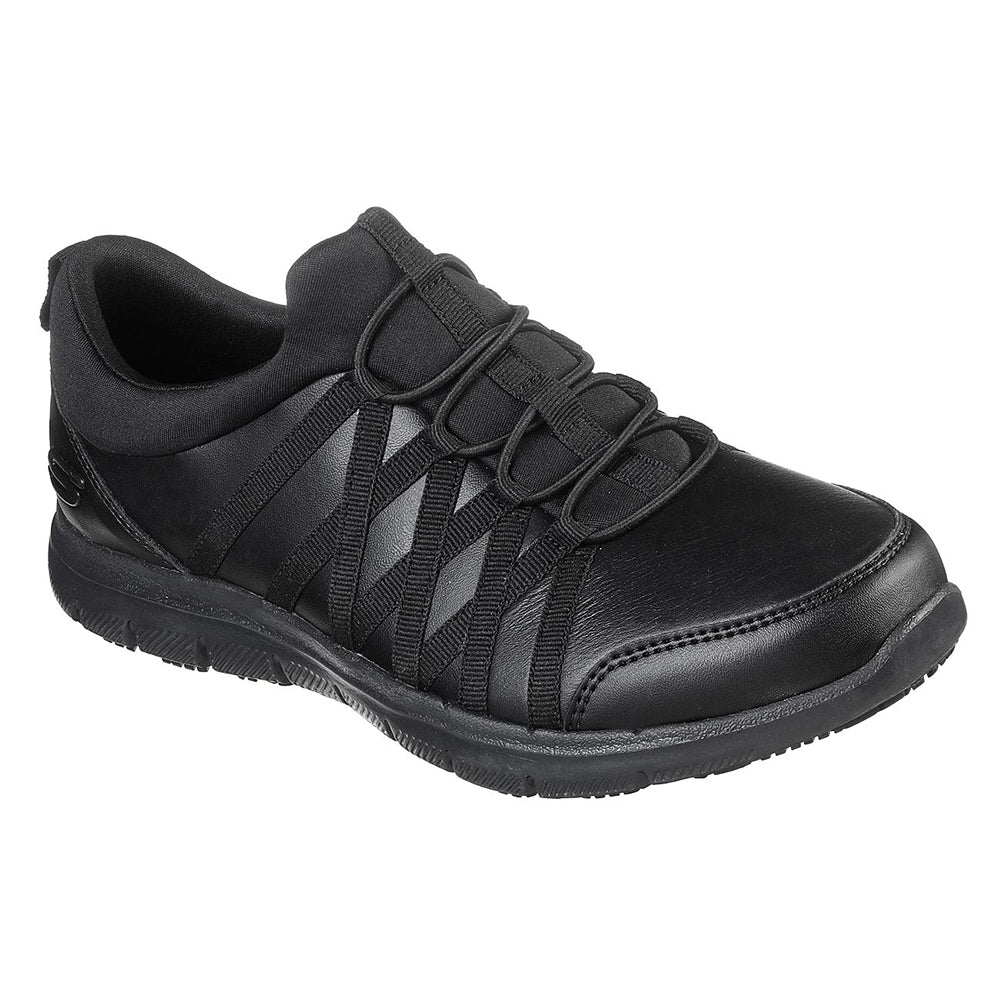 Skechers Women Work Ghenter Slip Resistant Shoes - 77283-BLK