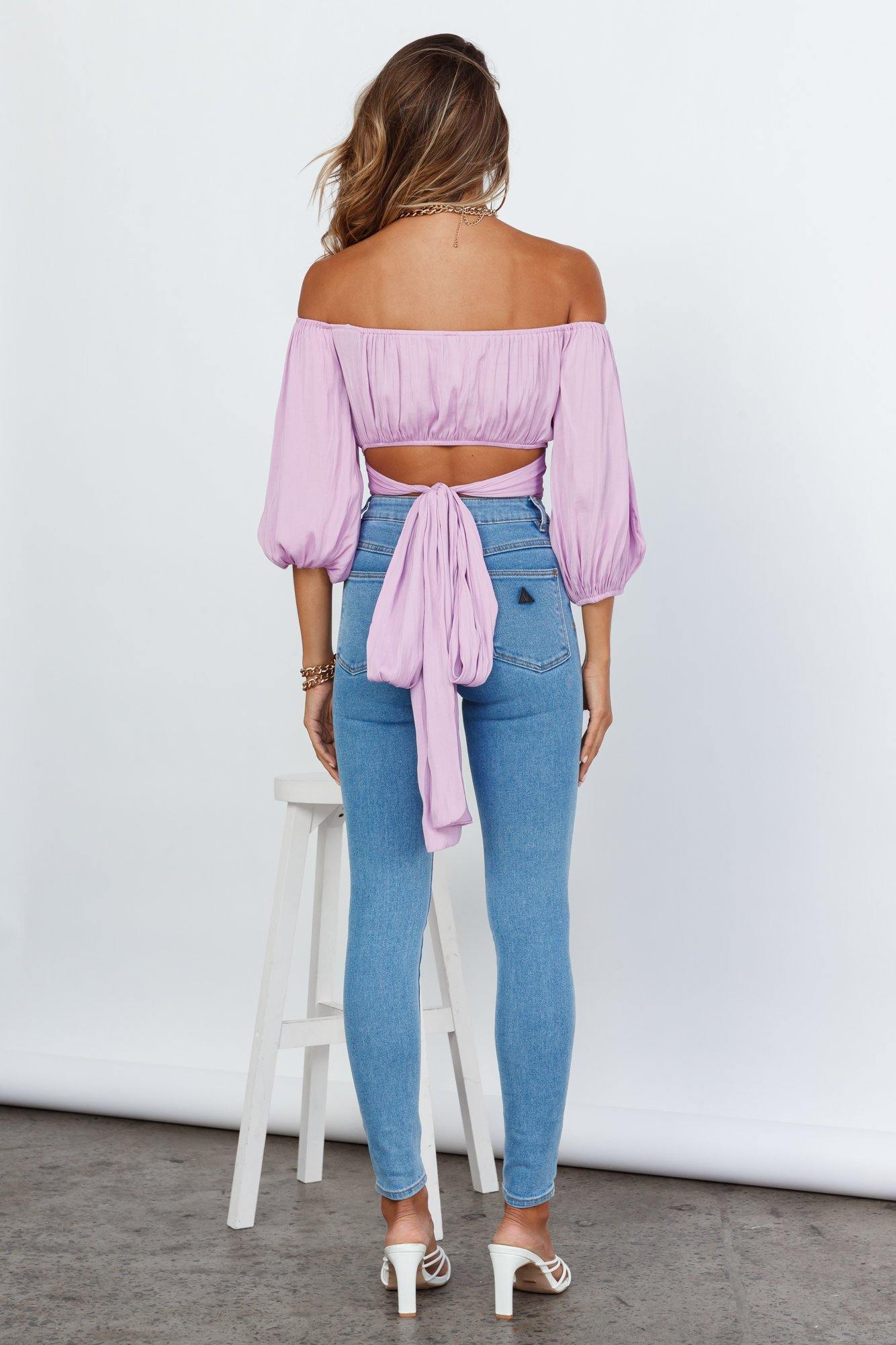 Living Doll Crop Top Lilac