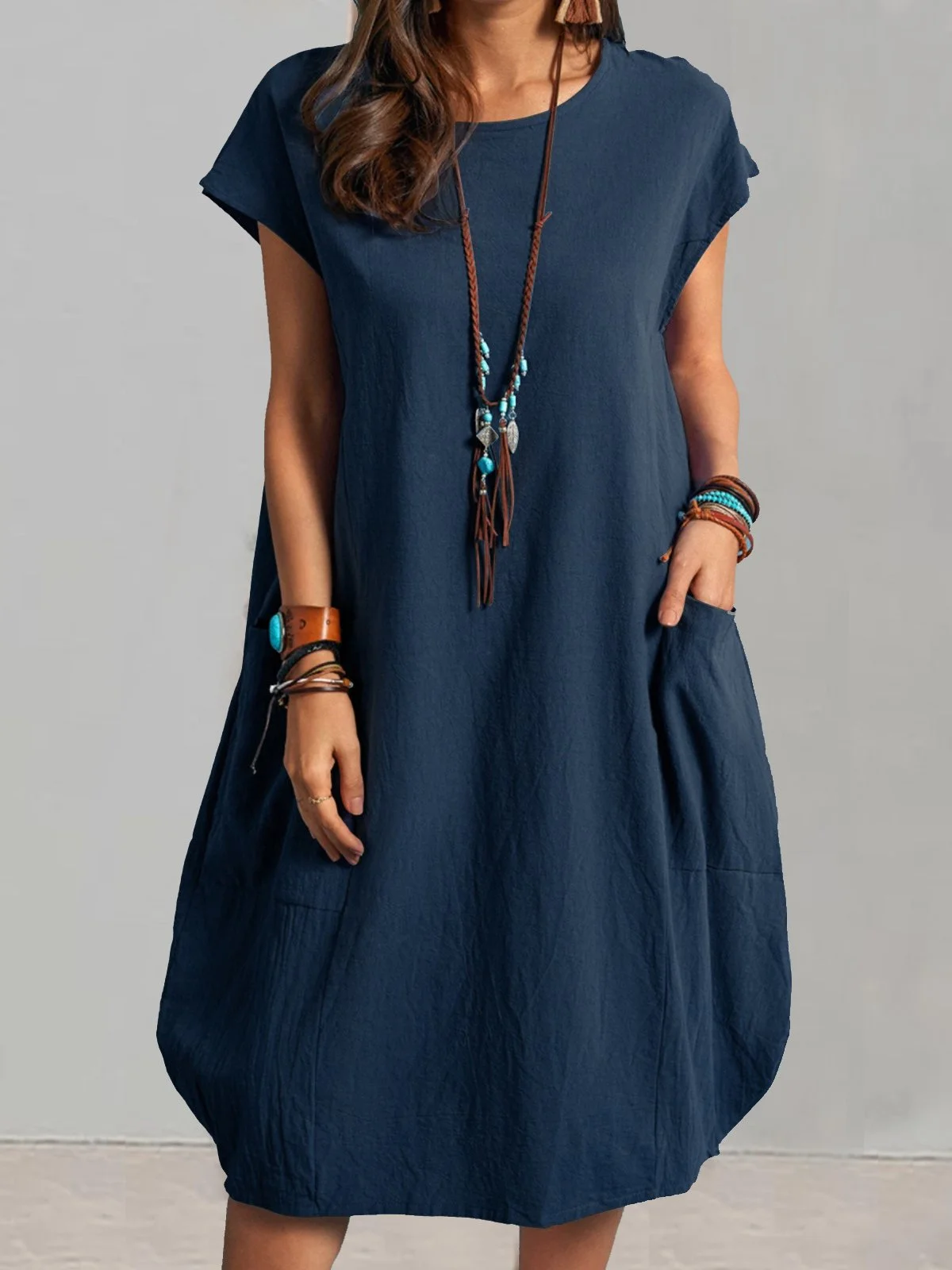 Women's Casual Elegant Cotton Dress