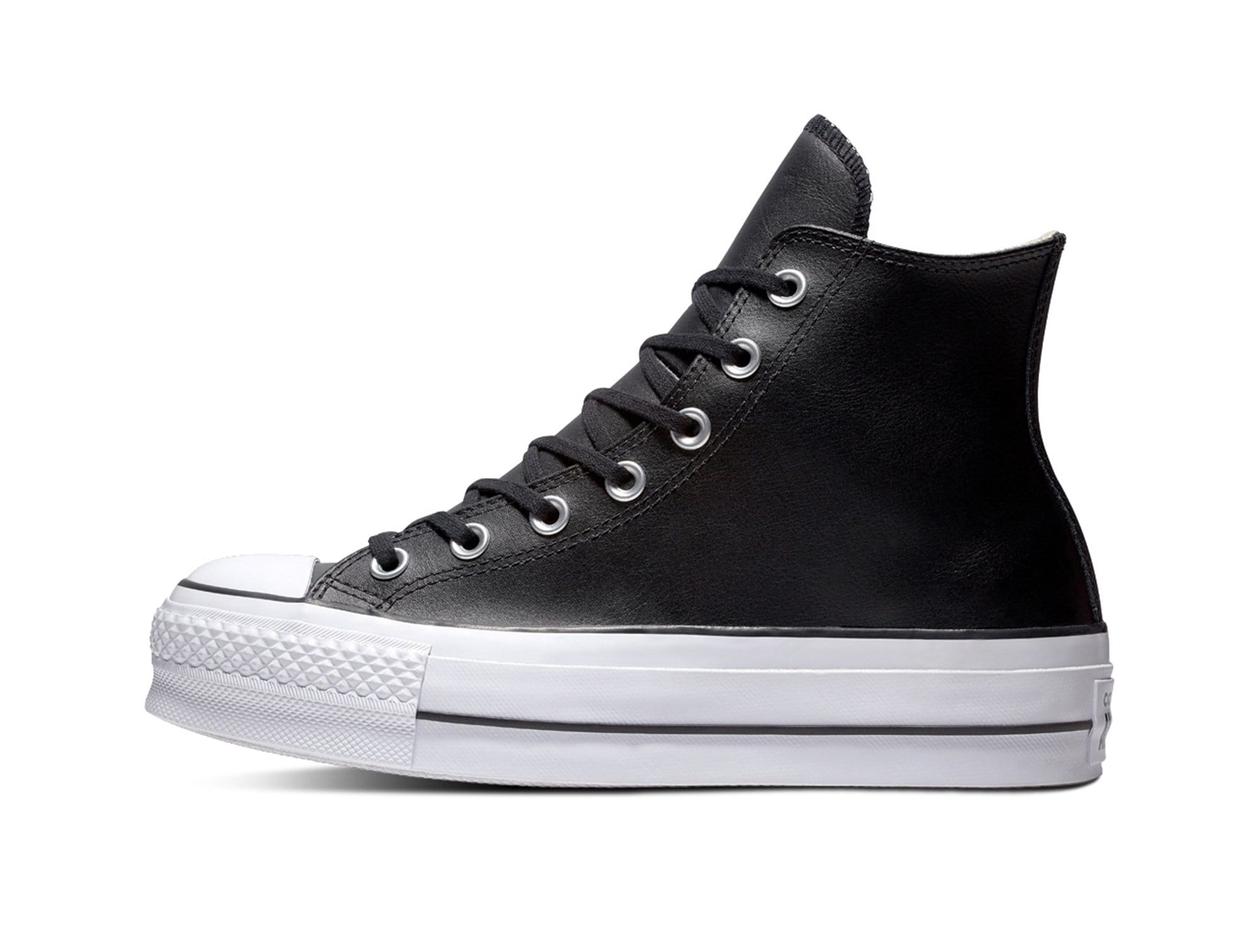 Converse Chuck Taylor Plataforma Cuero Womens Negro