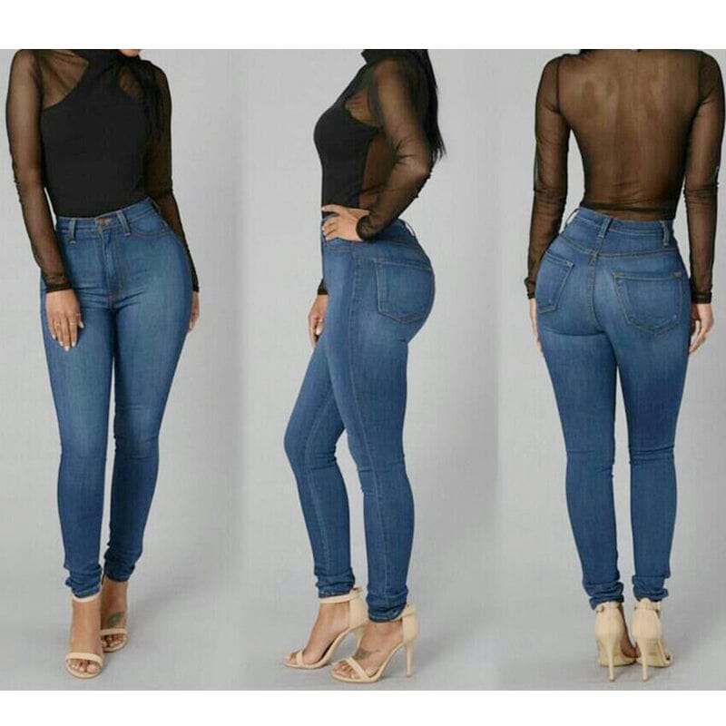 High-waisted Stretch Jeans