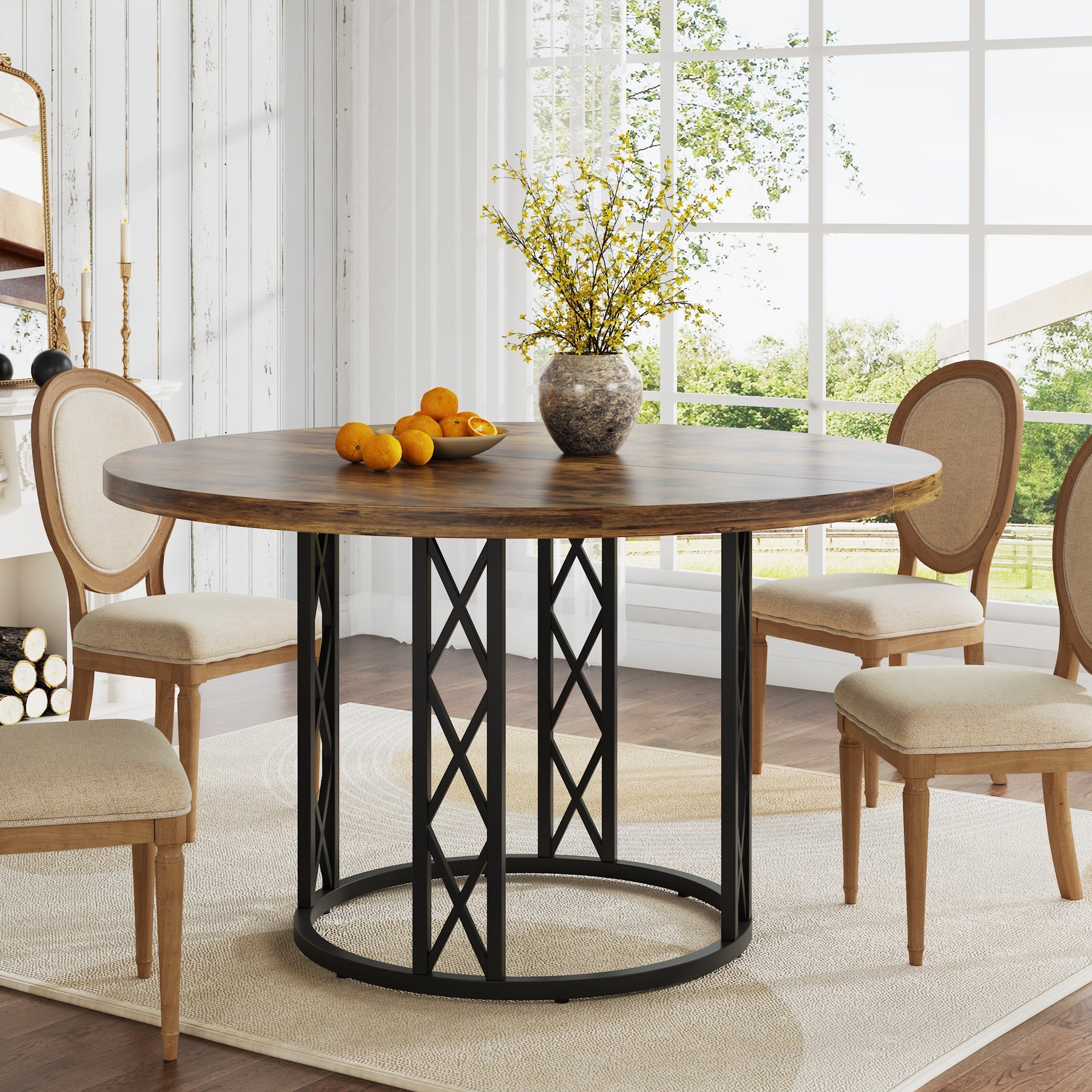 Round Dining Table for 4 People, 47