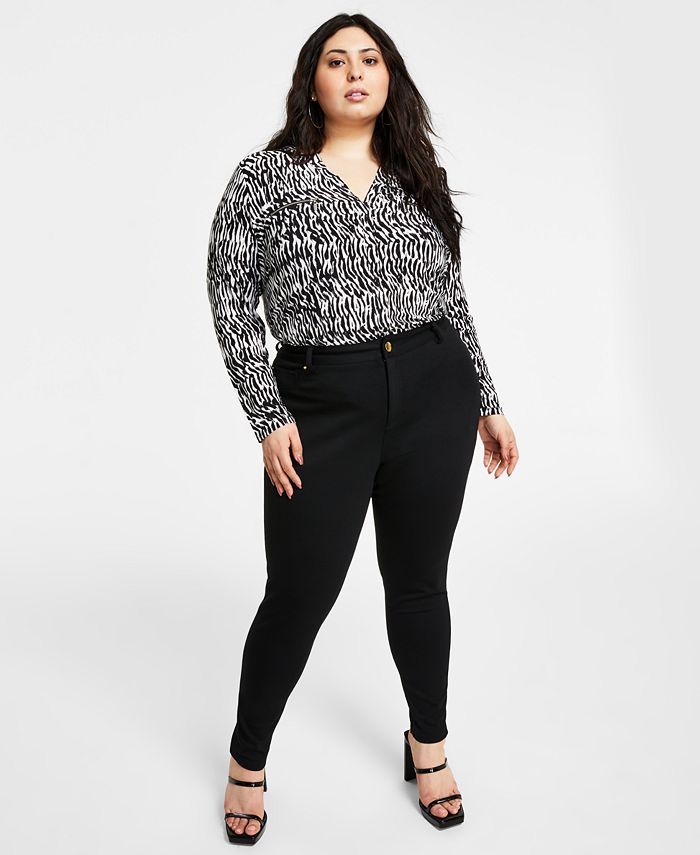 Plus Size Skinny Ponte Pants， Created for Macy's
