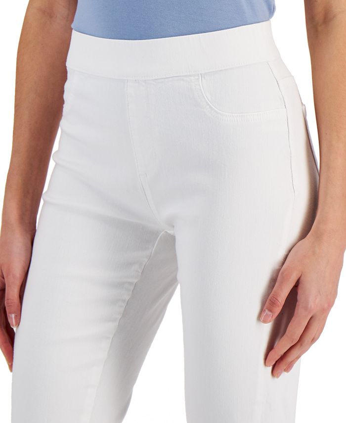 Petite Pull-On Denim Pants， Created for Macy's